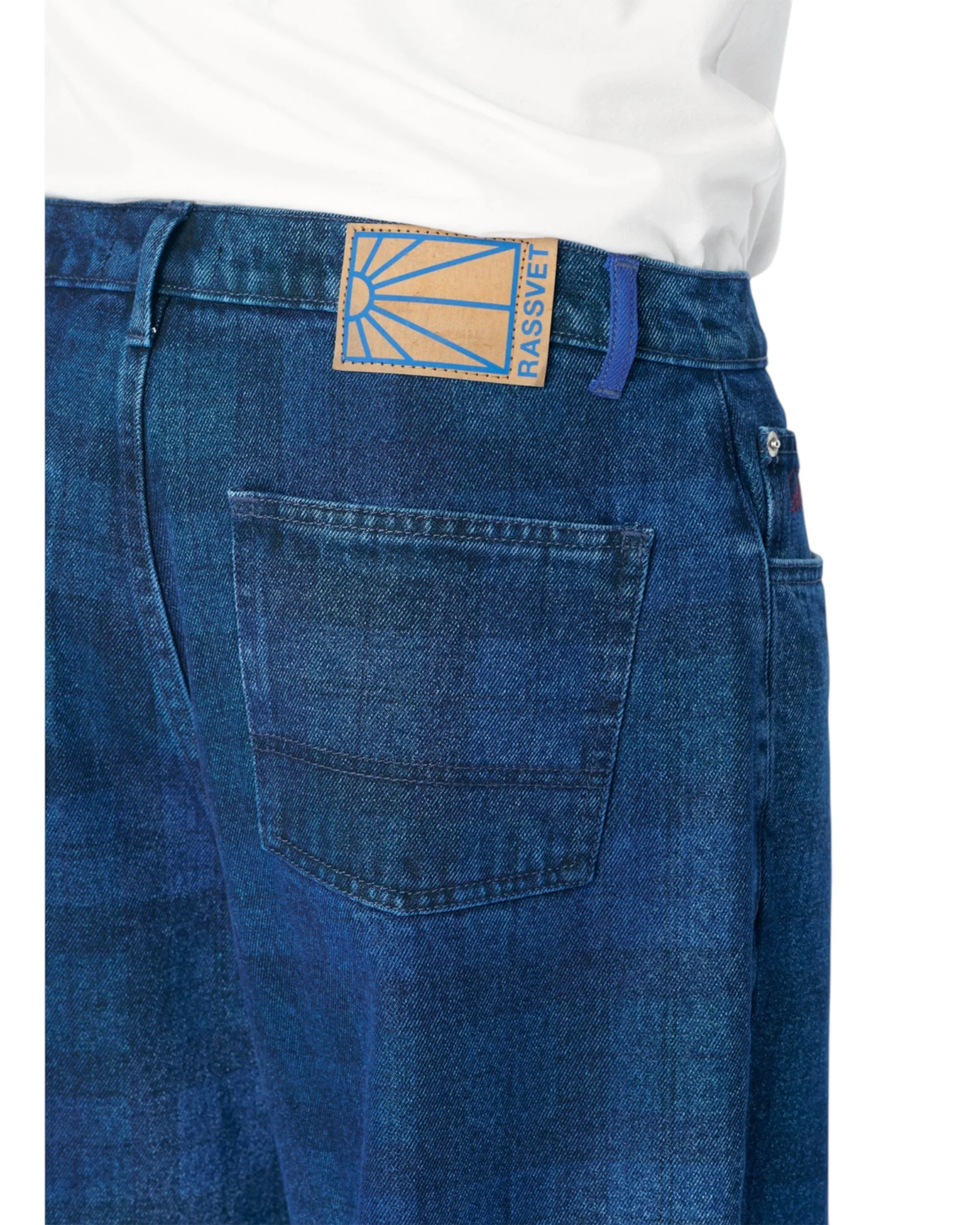 MEN ALLOVER PRINT BAGGY DENIM PANTS WOVEN - Image 4