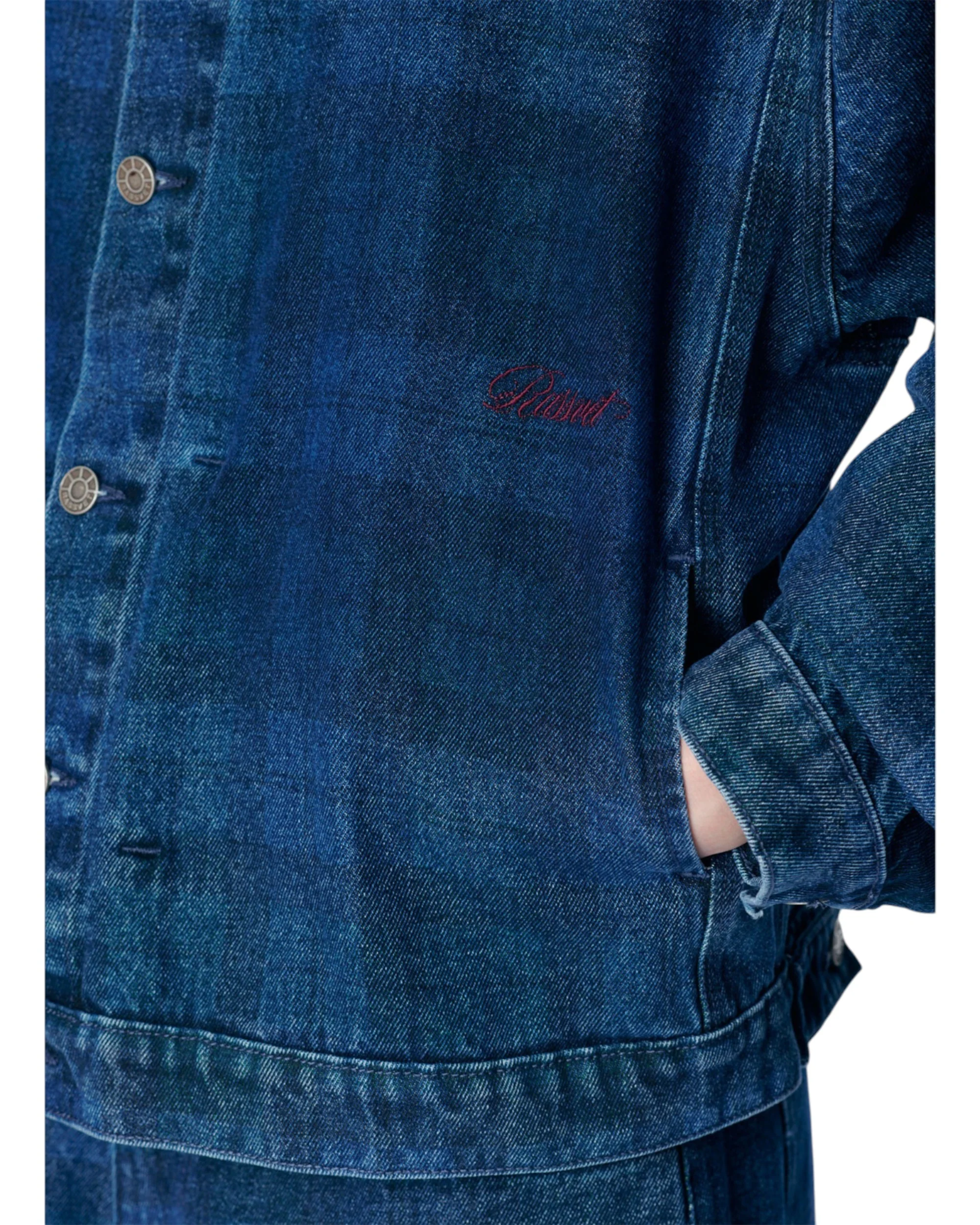 MEN ALLOVER PRINTED DENIM JACKET WOVEN - Image 5