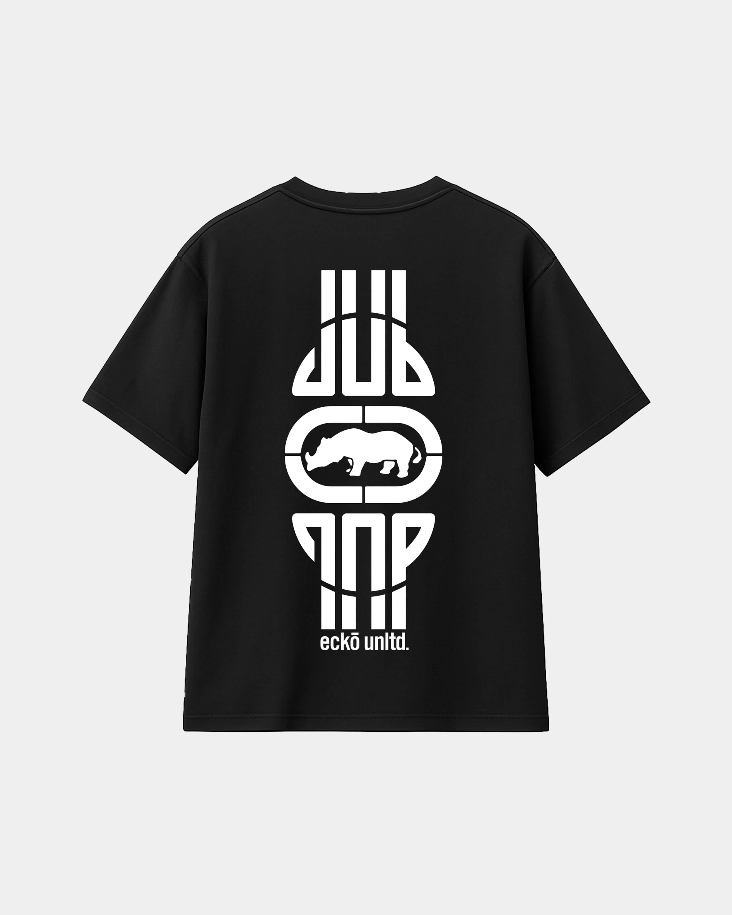 MEN THREE POINT HAND TEE-001 black - Image 6