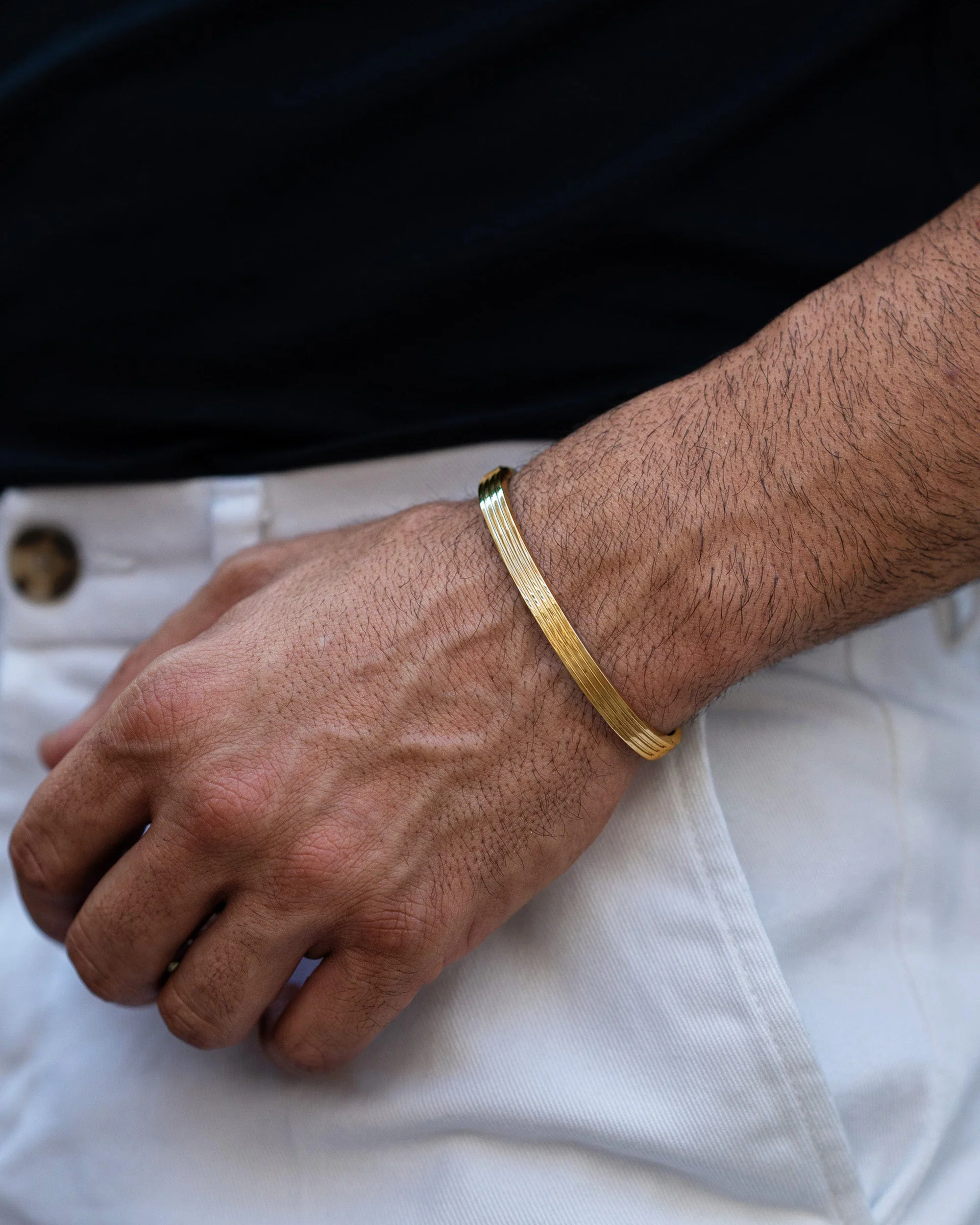 Men's Gold Gentleman Bangle - Image 6
