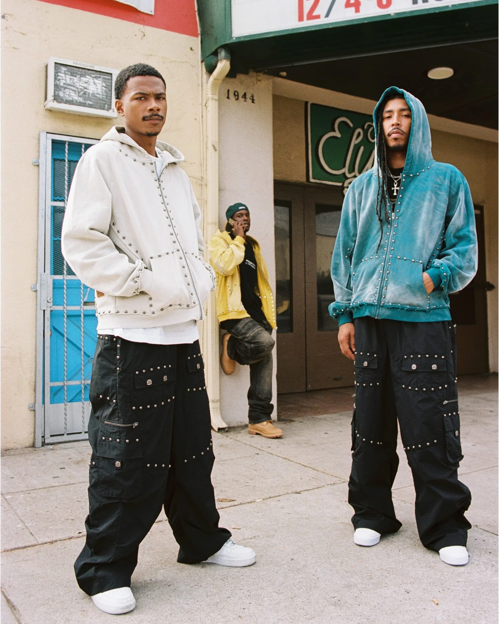 METAL RIVET ZIP-UP HOODIE - Image 5