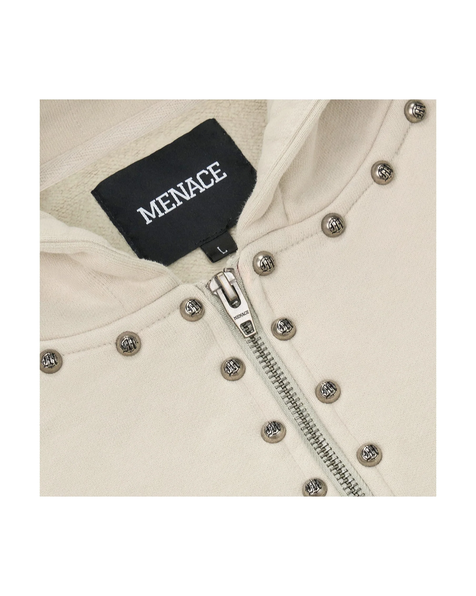 METAL RIVET ZIP-UP HOODIE - Image 6