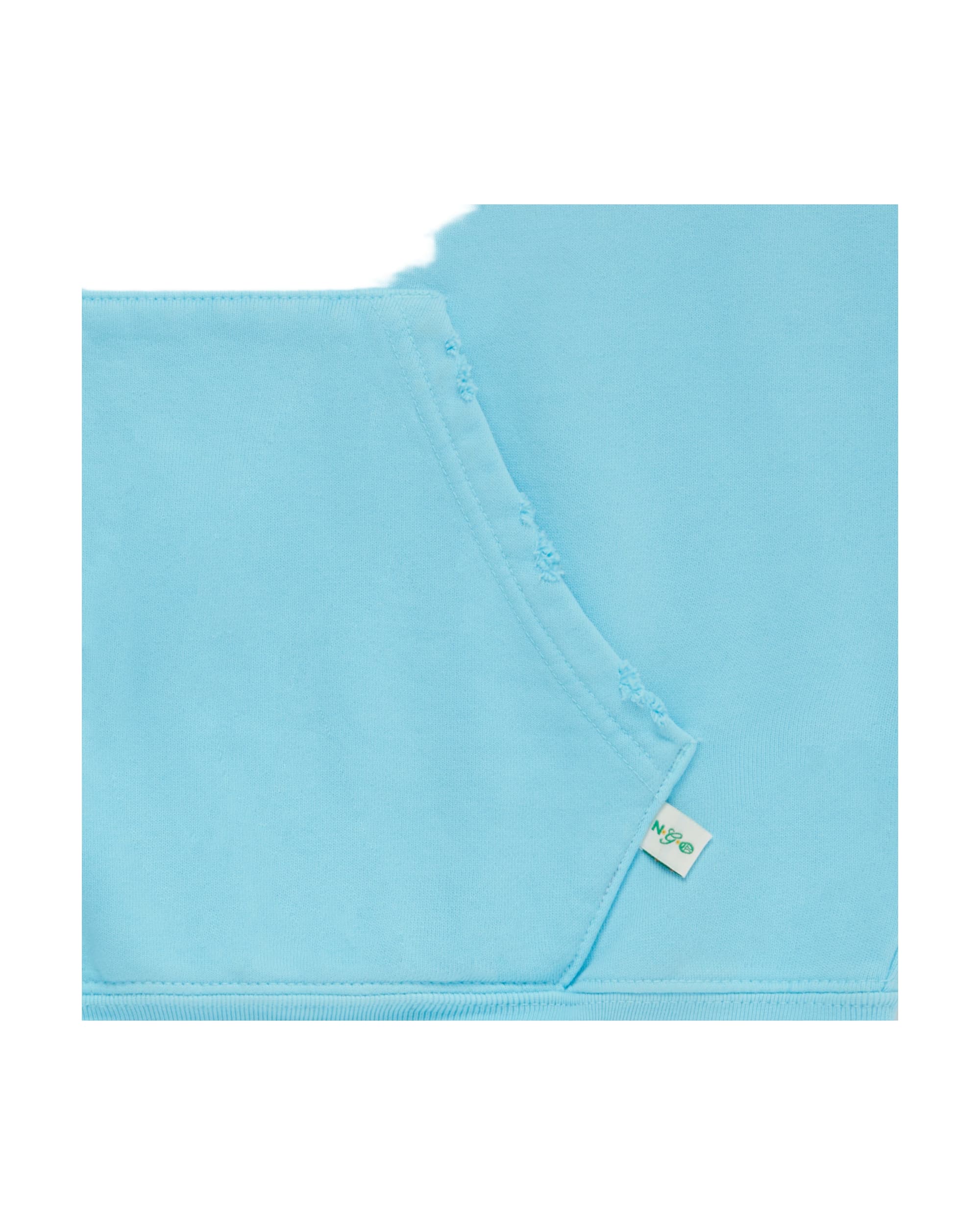 Metallic Flame Zip-Up Hoodie - Sky Blue - Image 5