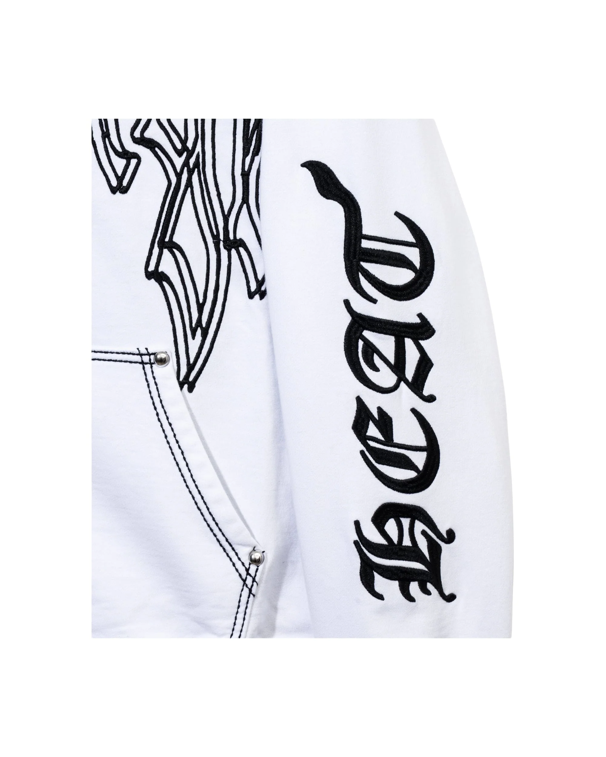 MIAMI HEAT CONTRAST STITCH ZIP WHITE/BLACK - Image 3
