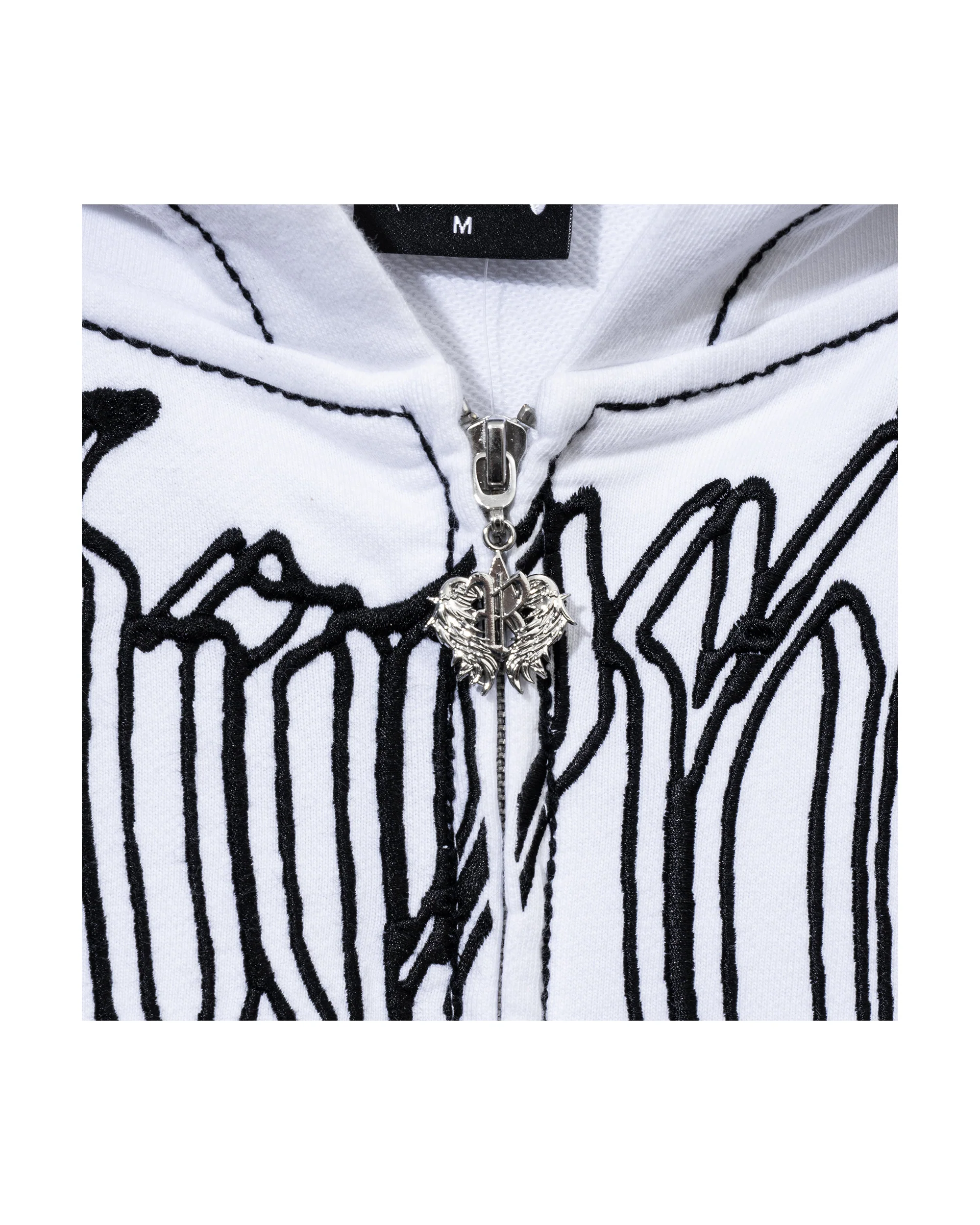 MIAMI HEAT CONTRAST STITCH ZIP WHITE/BLACK - Image 5