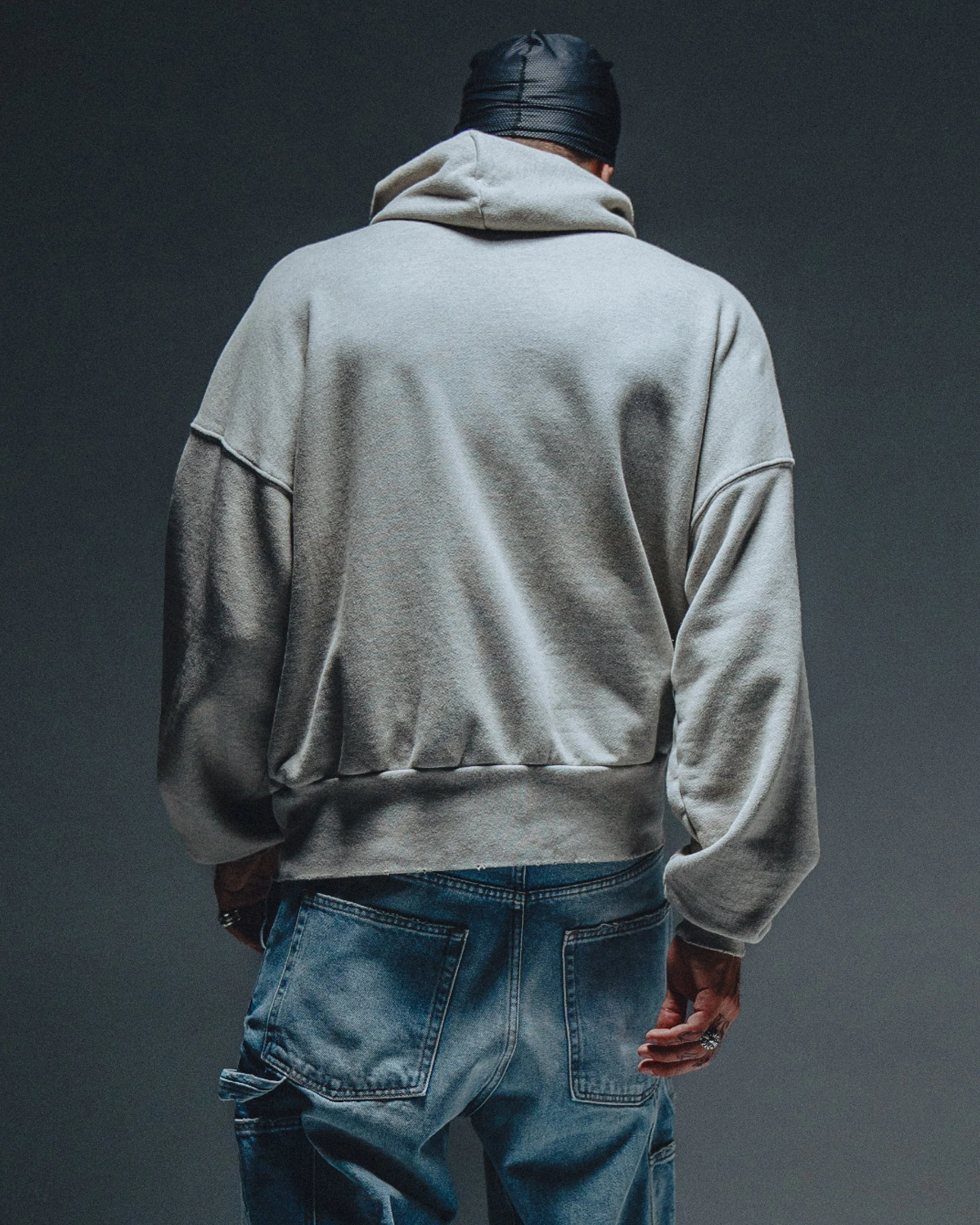 Military Hoodie - Heather Grey - Image 4