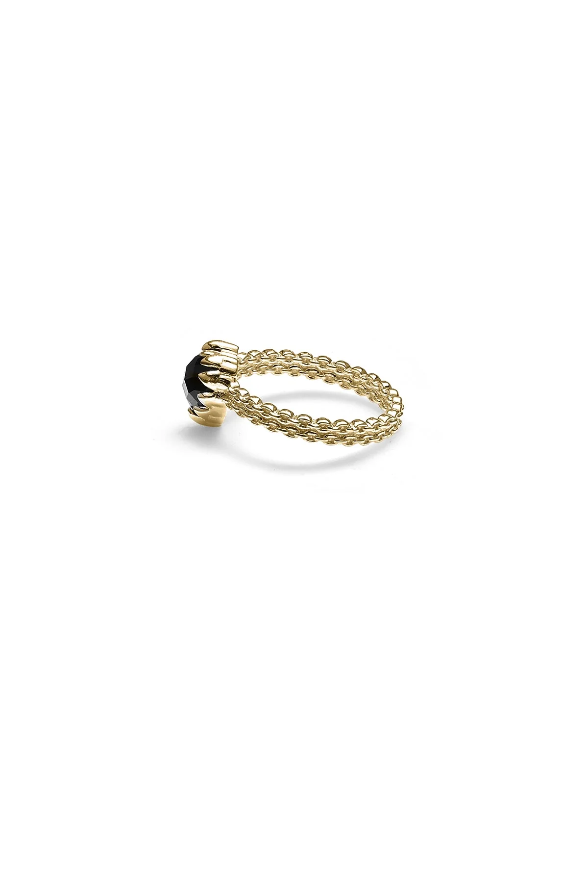 MINI CLAW RING - GOLD PLATED ONYX - Image 10
