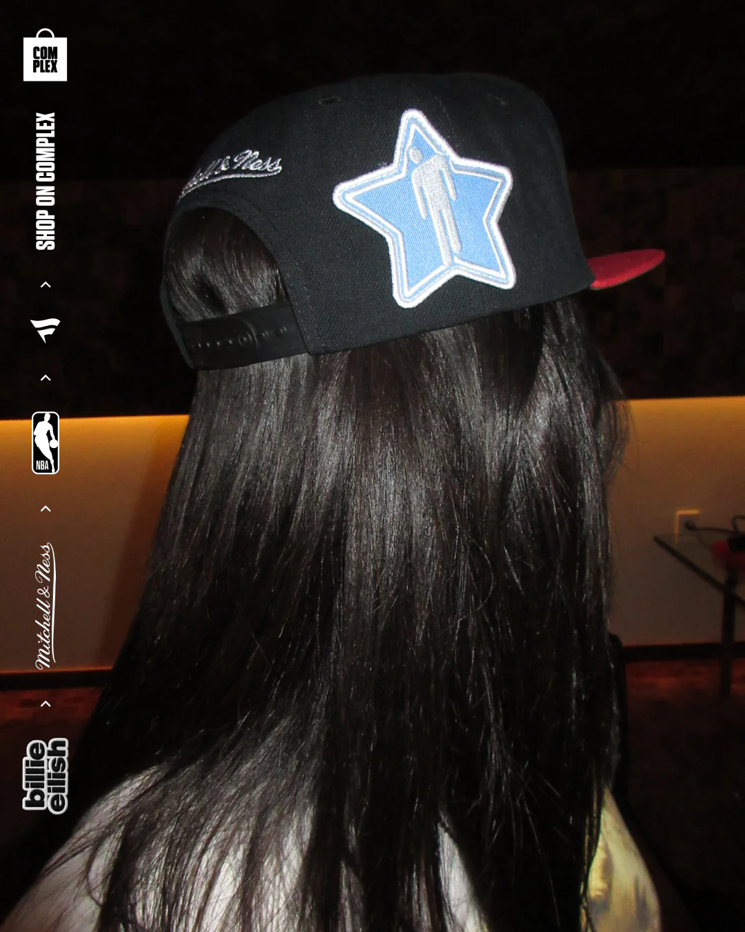 Mitchell & Ness x Billie Eilish Chicago Bulls NBA B.E. Patch Snapback - Image 3