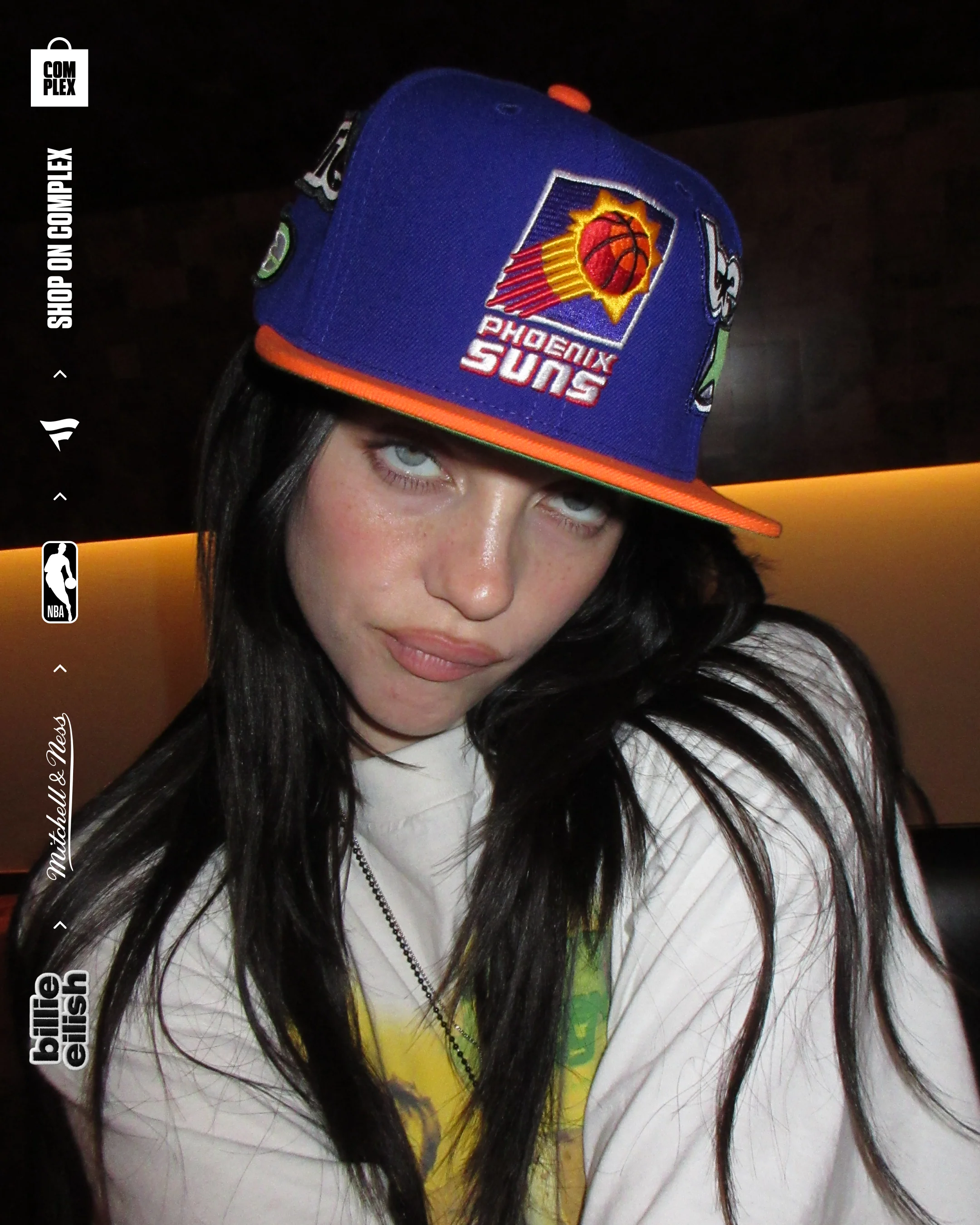 Mitchell & Ness x Billie Eilish Phoenix Suns NBA B.E. Patch Snapback - Image 2