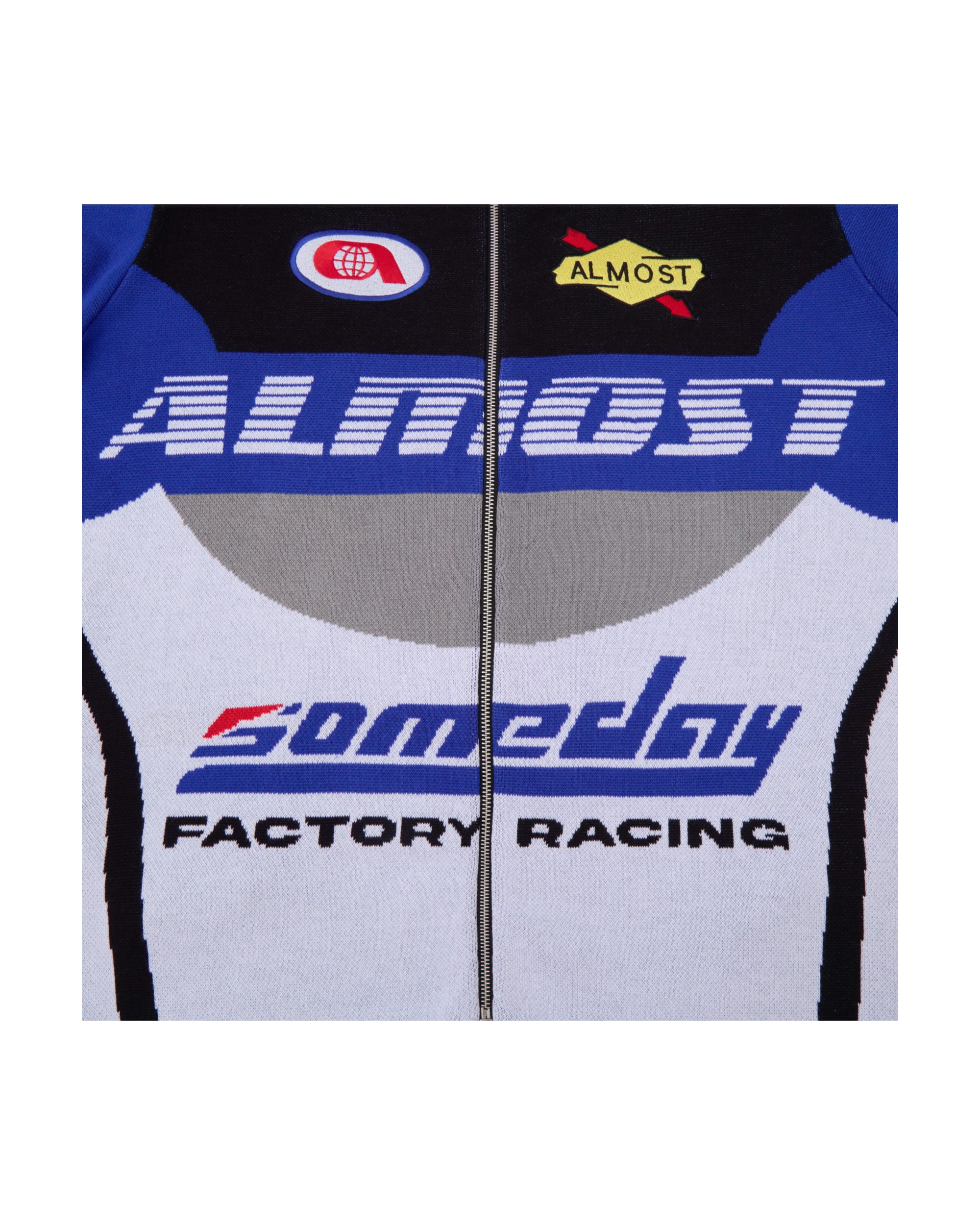 Moto Knit Jacket - Blue - Image 6