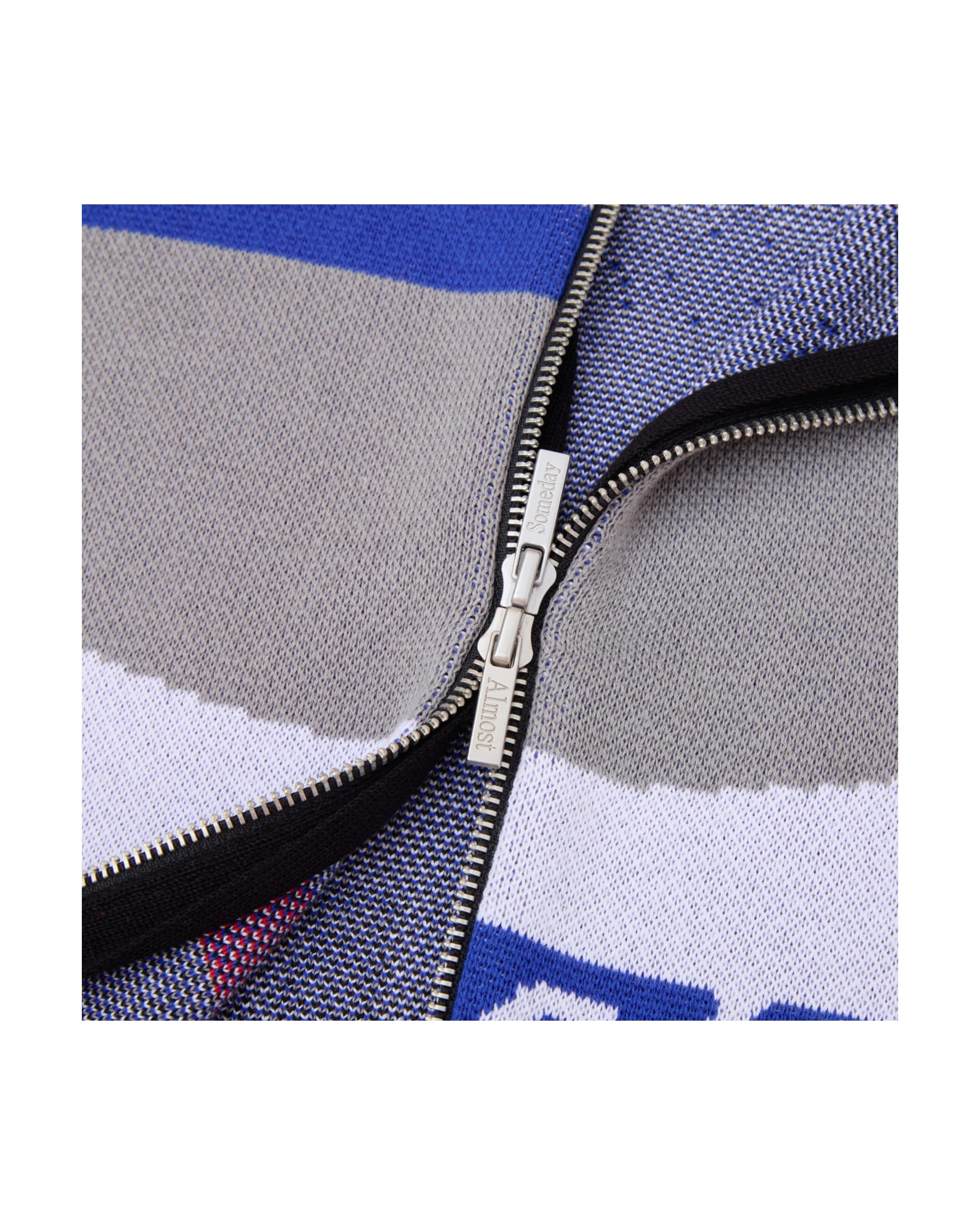 Moto Knit Jacket - Blue - Image 7