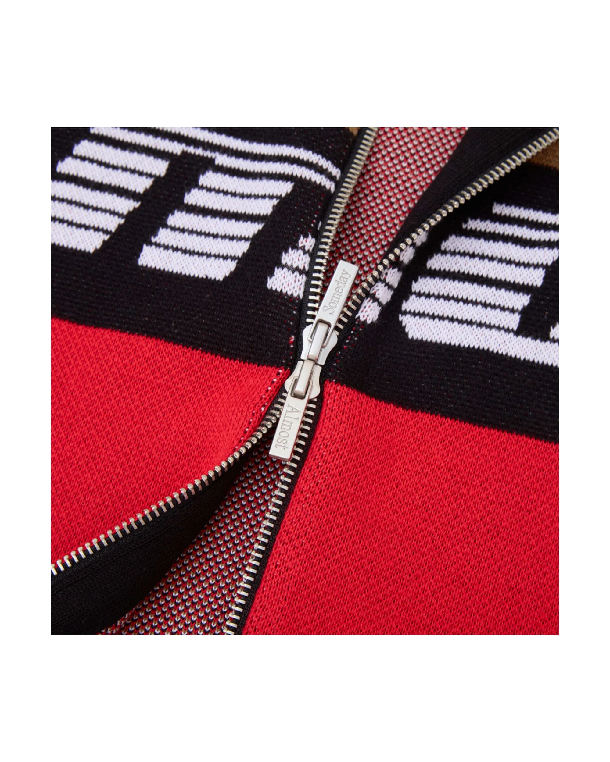 Moto Knit Jacket - Red - Image 9