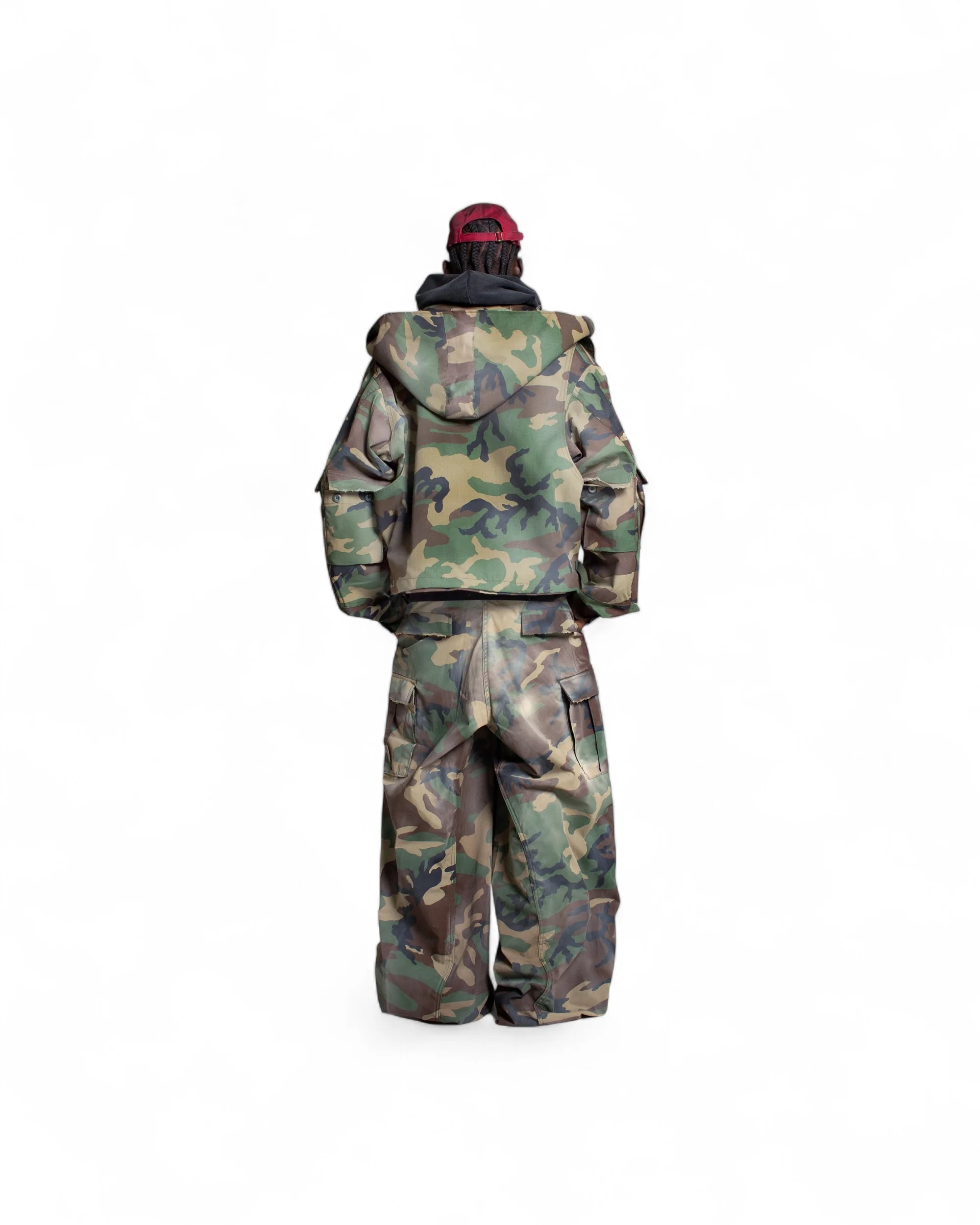 MUD WASHED CAMO CARGO PANTS - Image 5