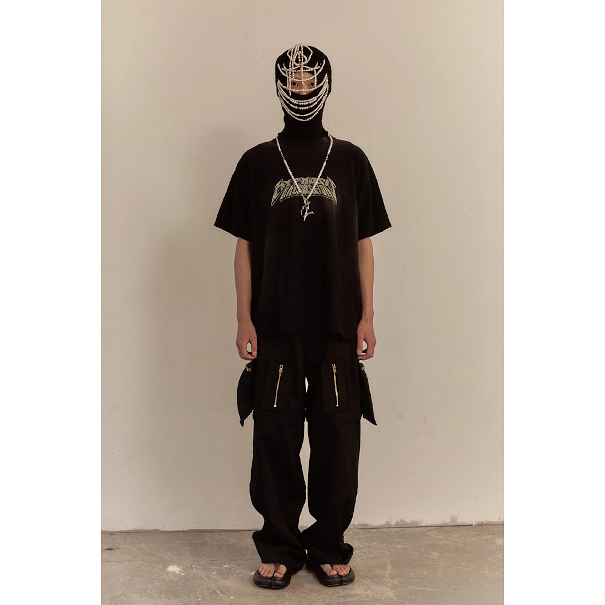 MULTI ZIP POCKET PANTS / BLACK - Image 79
