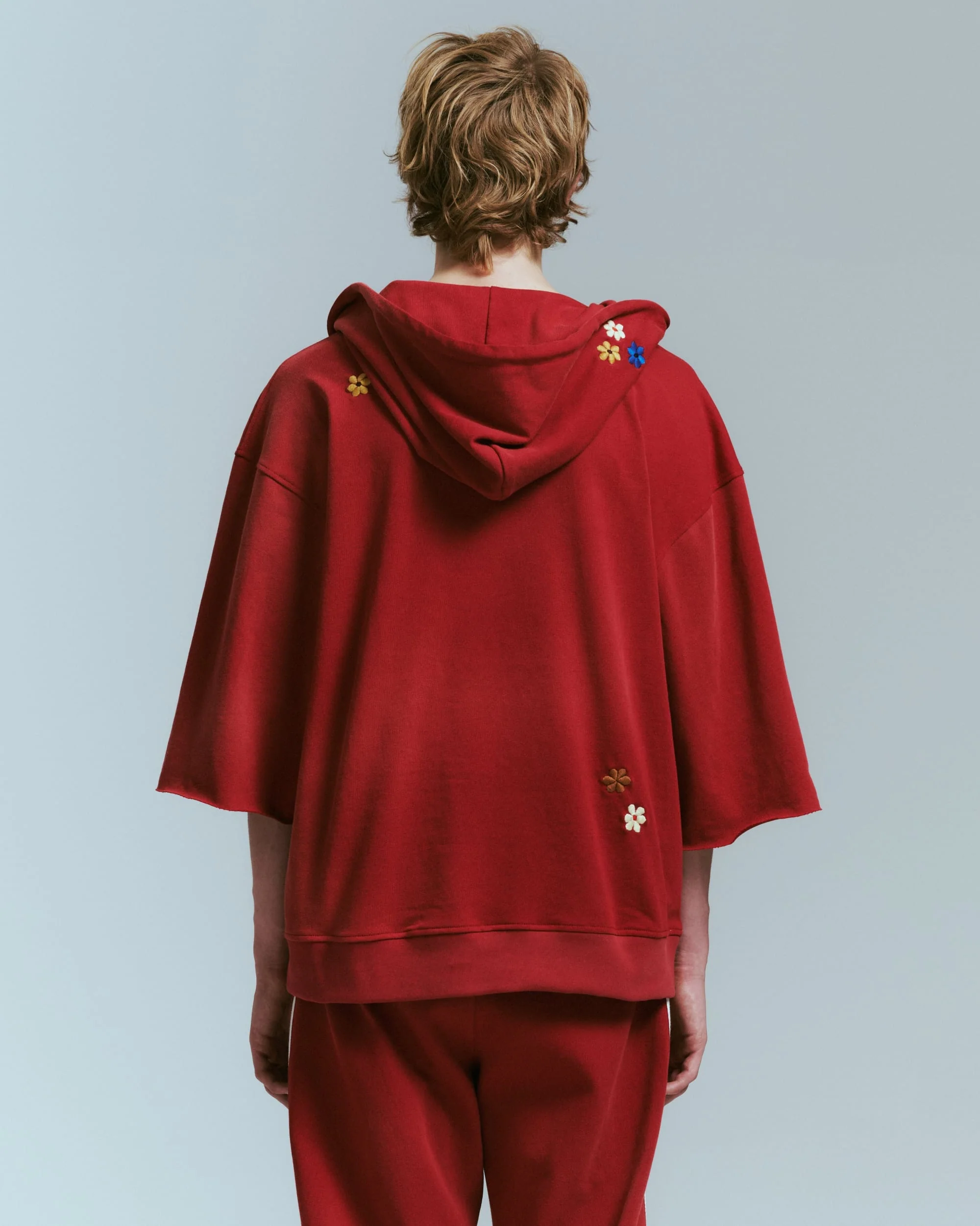 NAHMIAS FLOWER PATCH CUT OFF HOODIE - Image 3