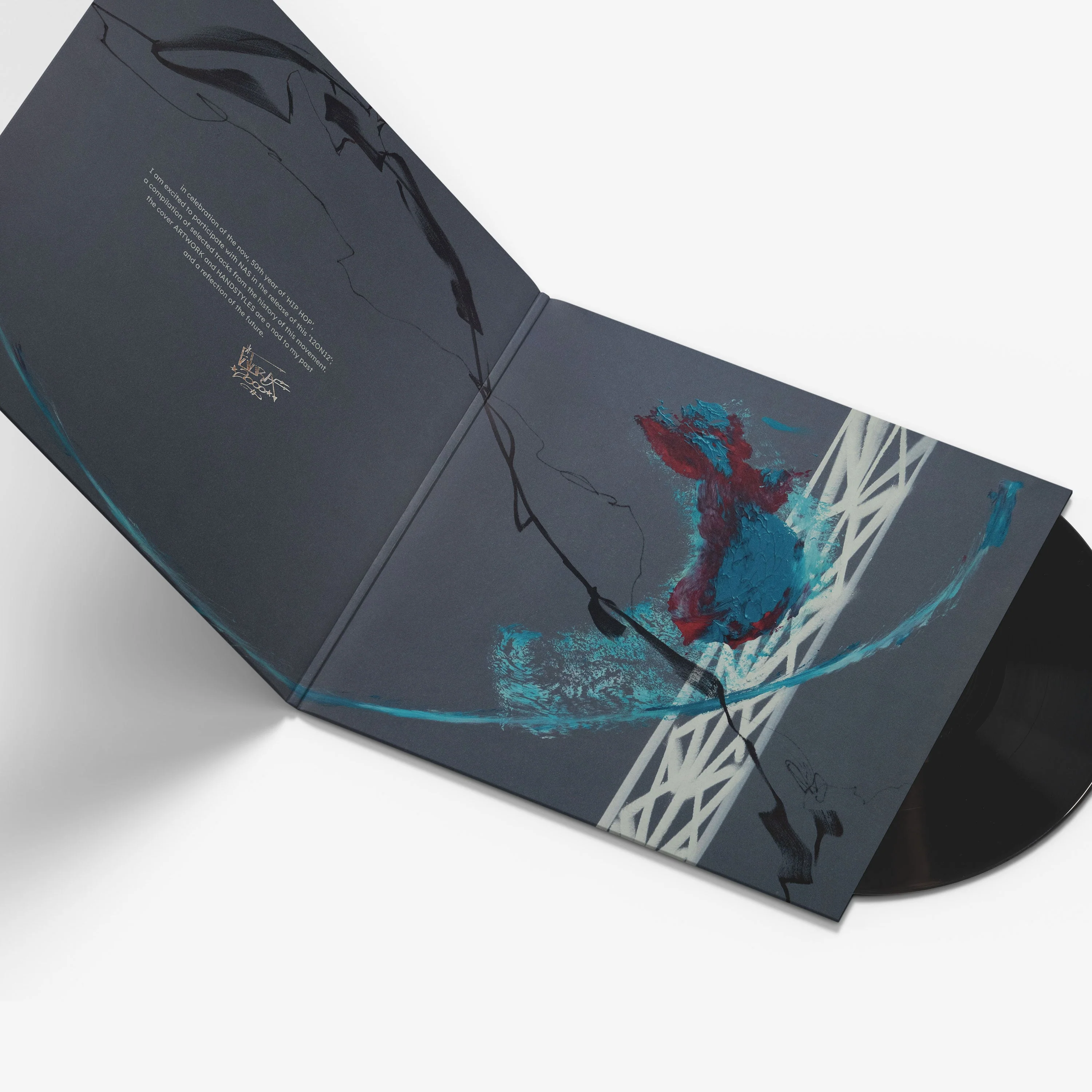 Nas x Futura 3rd Edition Vinyl Record, hand-finished by the artist - Image 14