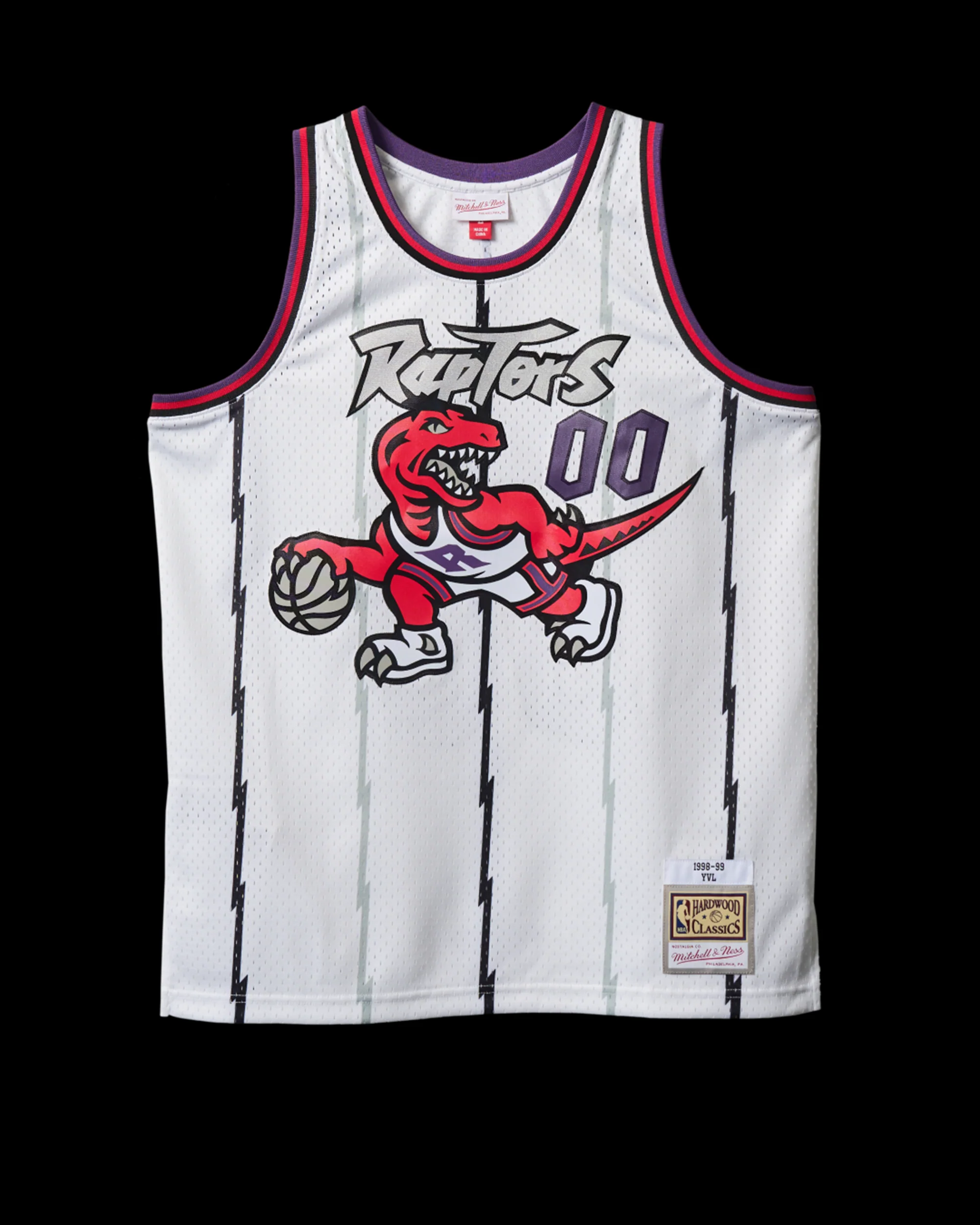 NBA PLAYBOI CARTI X M&N JERSEY TORONTO RAPTORS 1998 (WHITE)