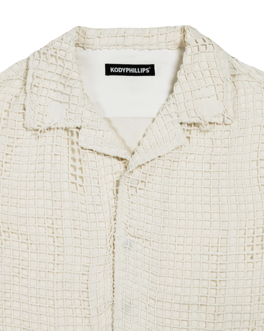 Netted Shirt- IVORY - Image 3