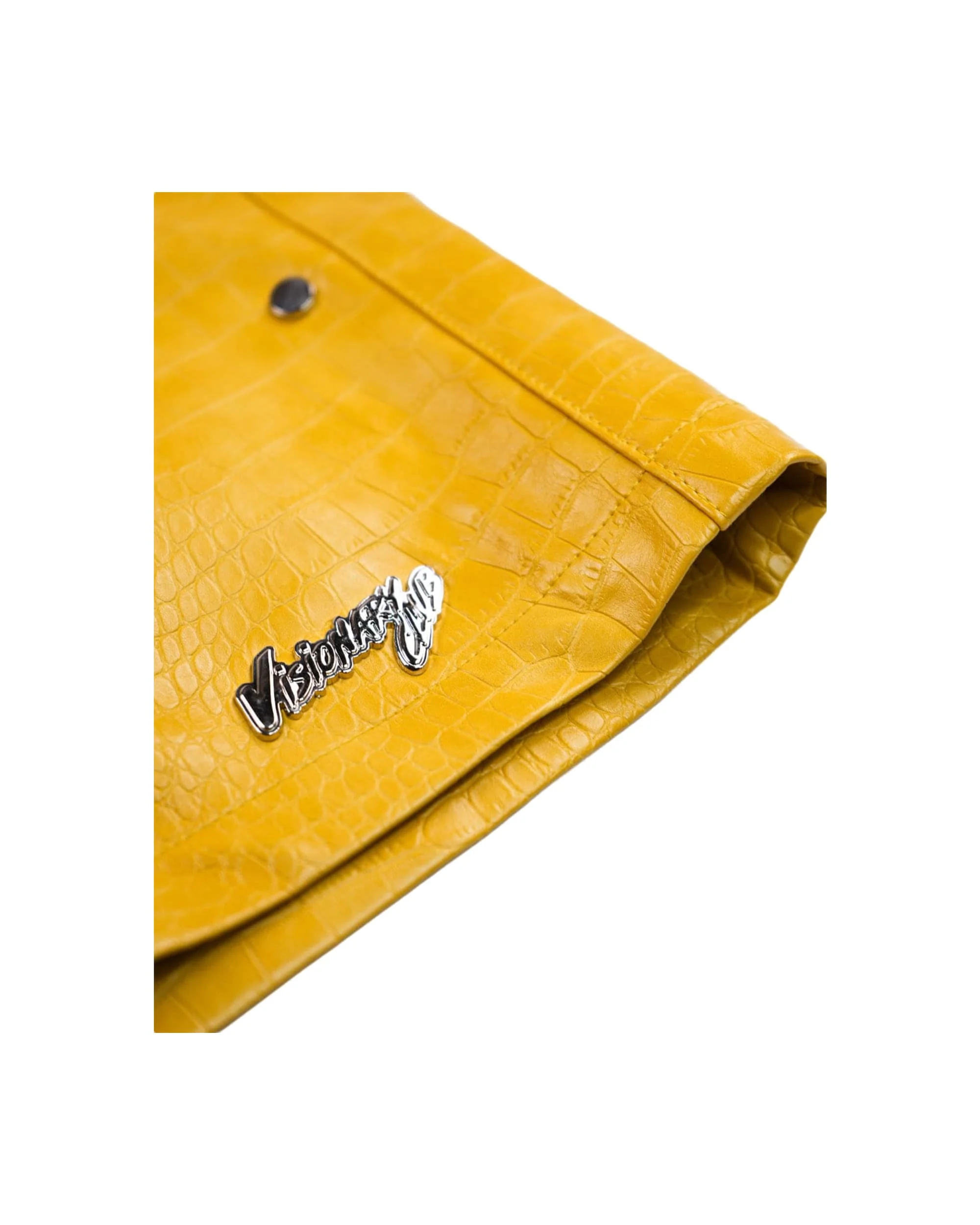 "NIGHT CRAWLER " BAGGY LEATHER SHORTS (YELLOW) - Image 6