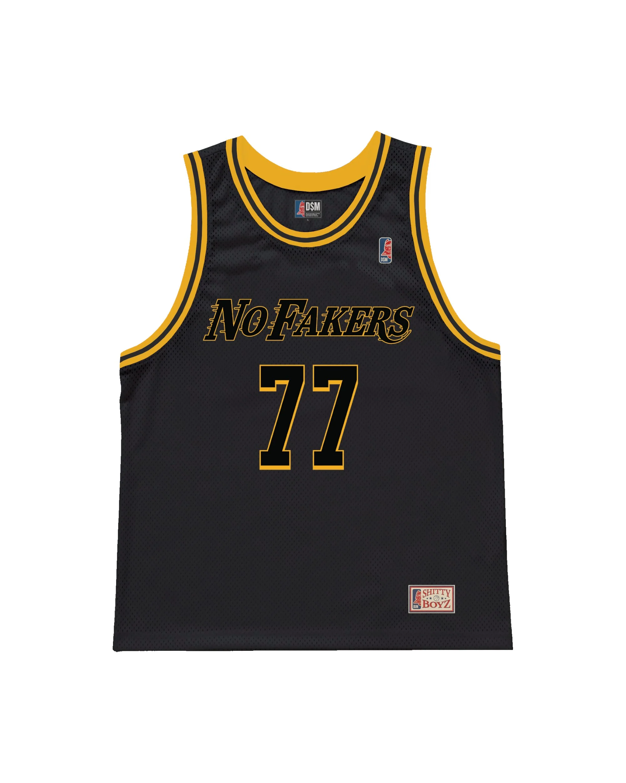 No Fakers Basketball Jersey (Black)