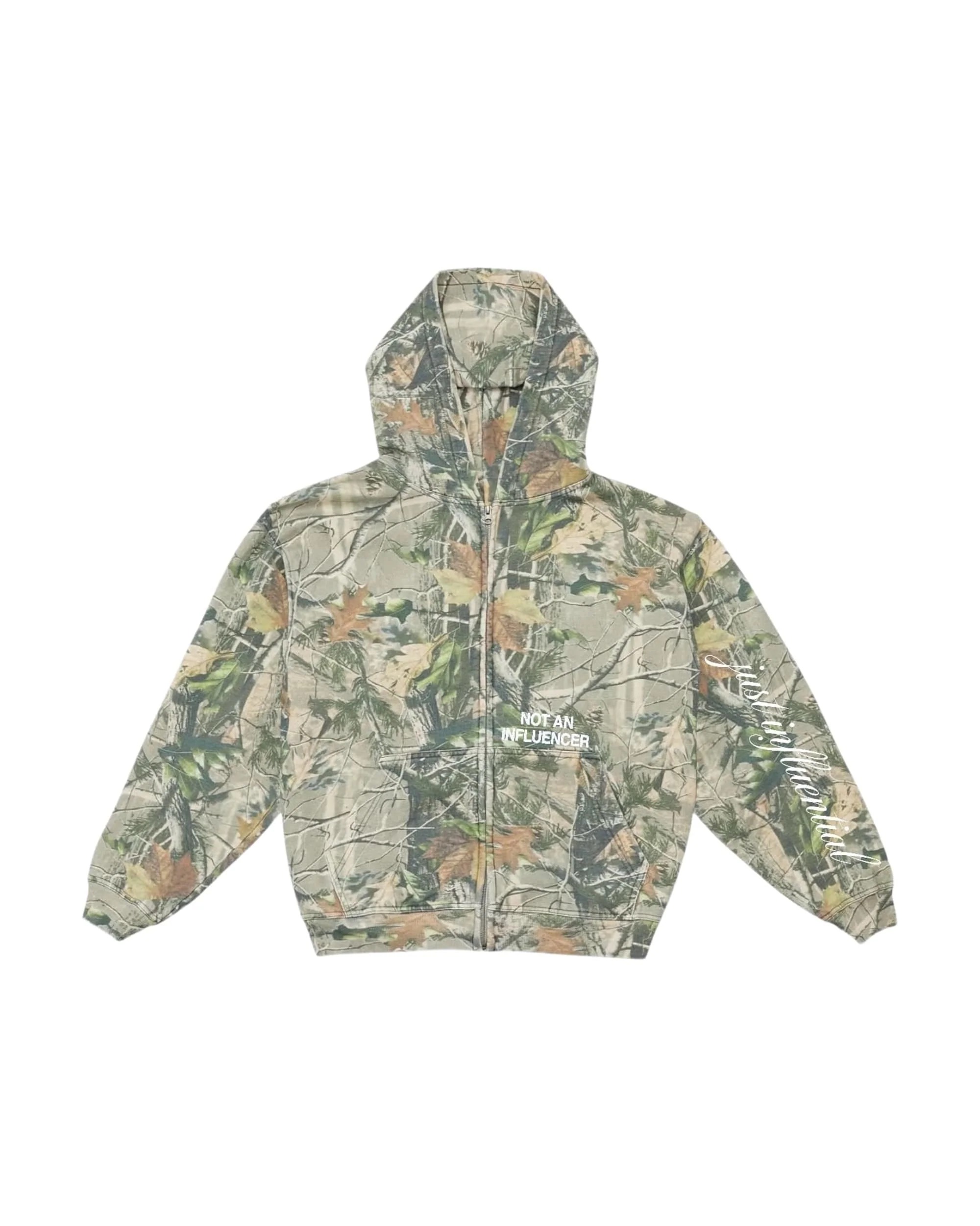 Not An Influencer Realtree Camo Zip Up Hoodie - Image 2