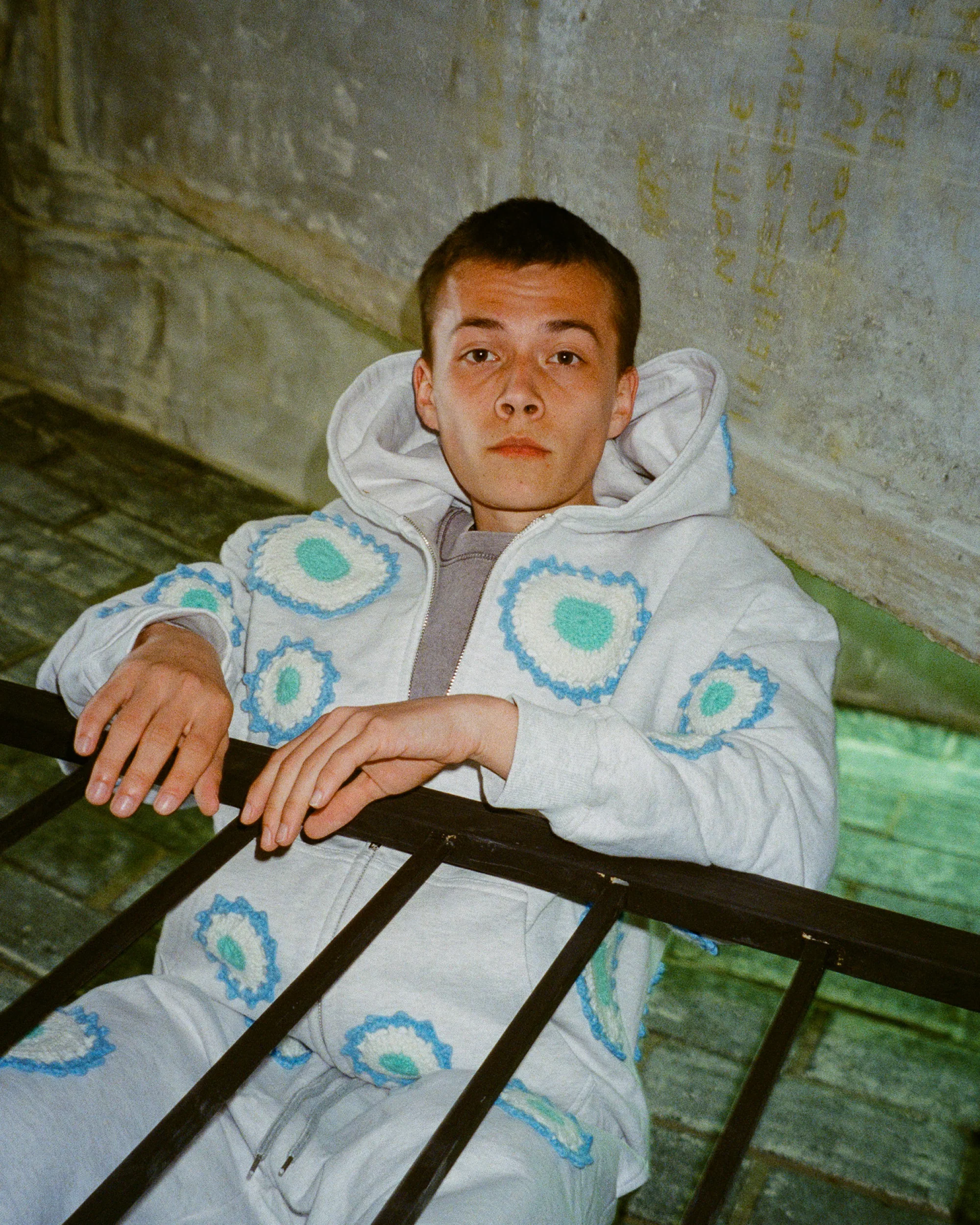 Ocean Patch Crochet Sweatpants - Image 3
