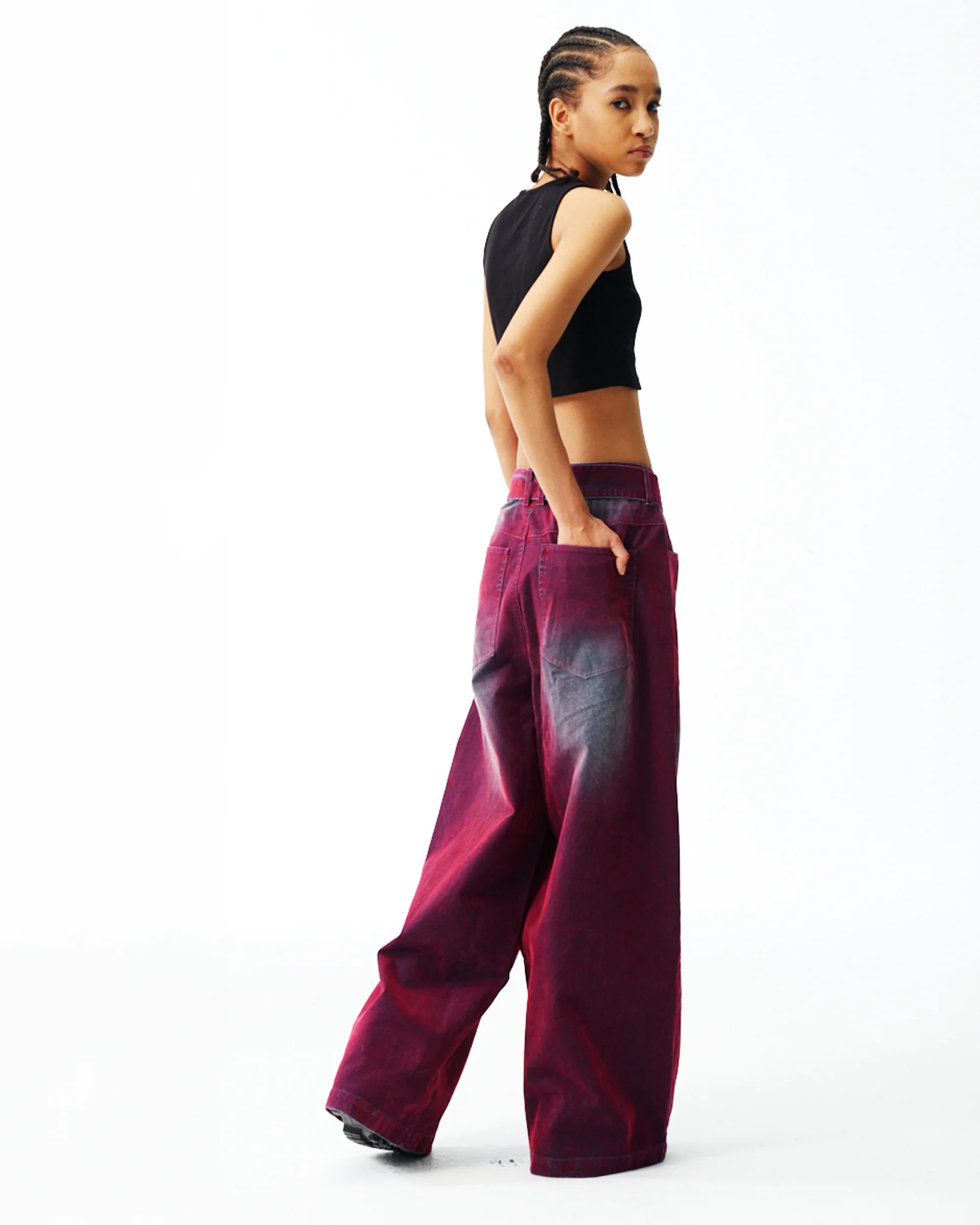 Oil Slick Iridescent Wide Leg Denim - Image 15