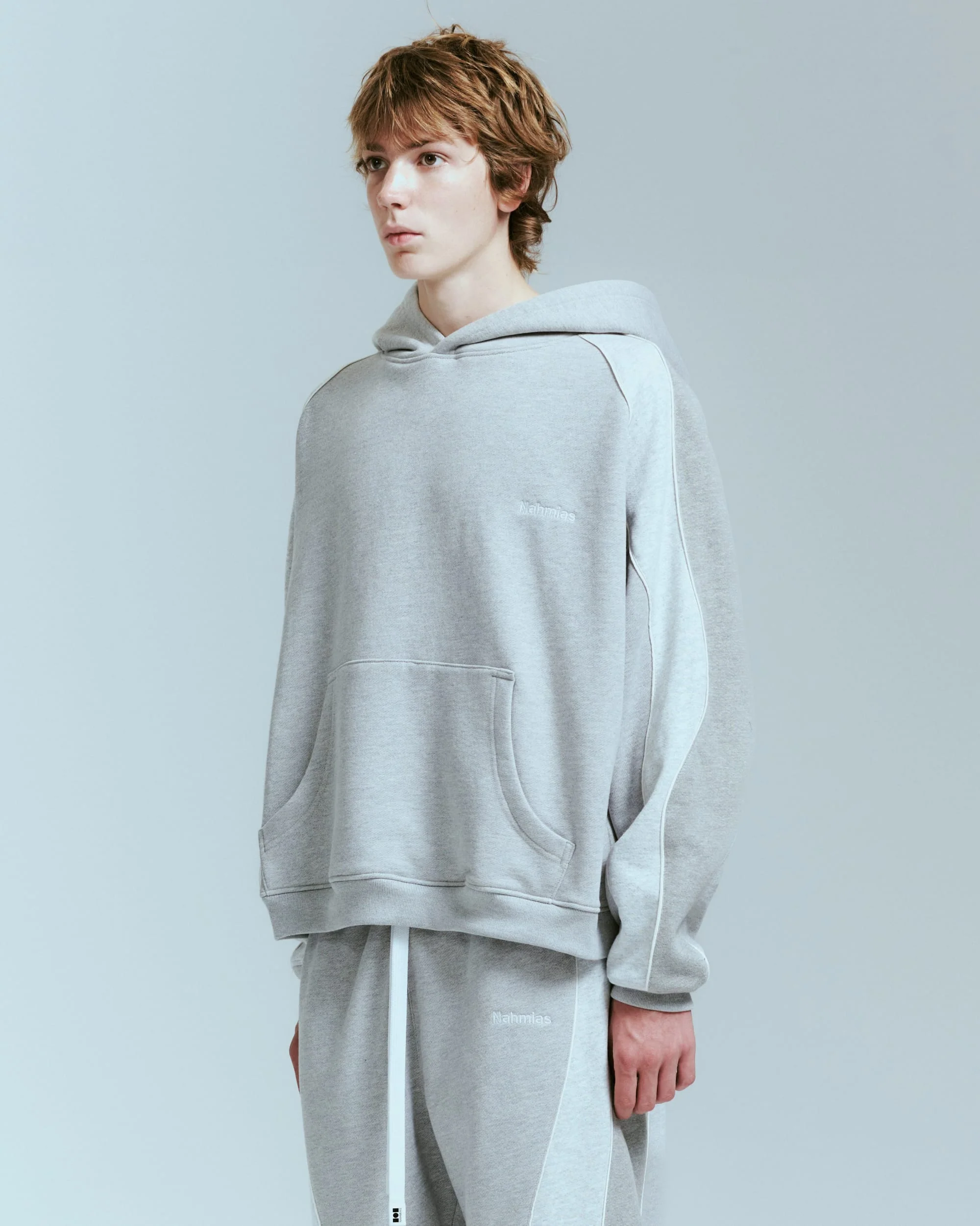 OLLIE HOODIE IN HEATHER GREY - Image 4