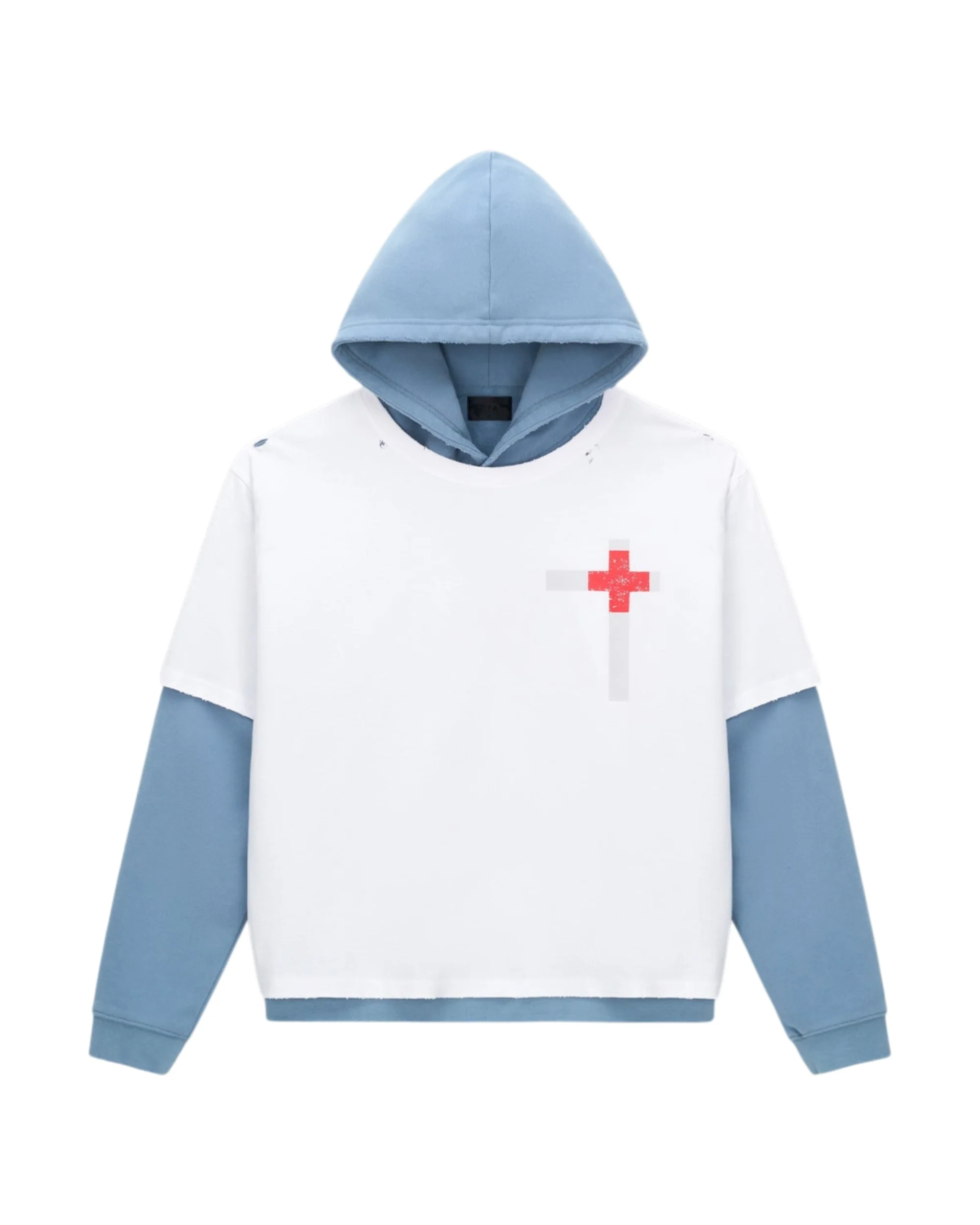 ORIEN LAYERED HOODIE | DUSTLIGHT BLUE