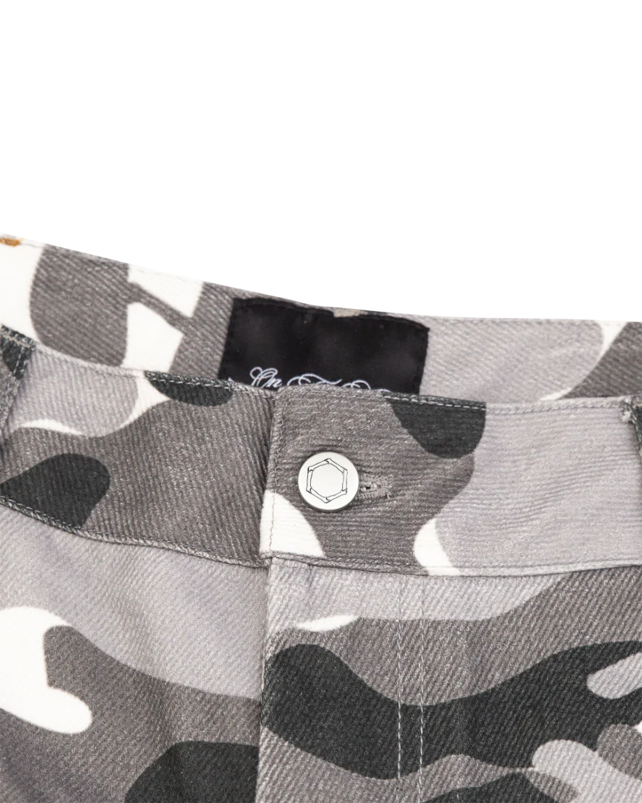 OTA Arctic Camo Black Cat Omen Denim Work Shorts - Image 3