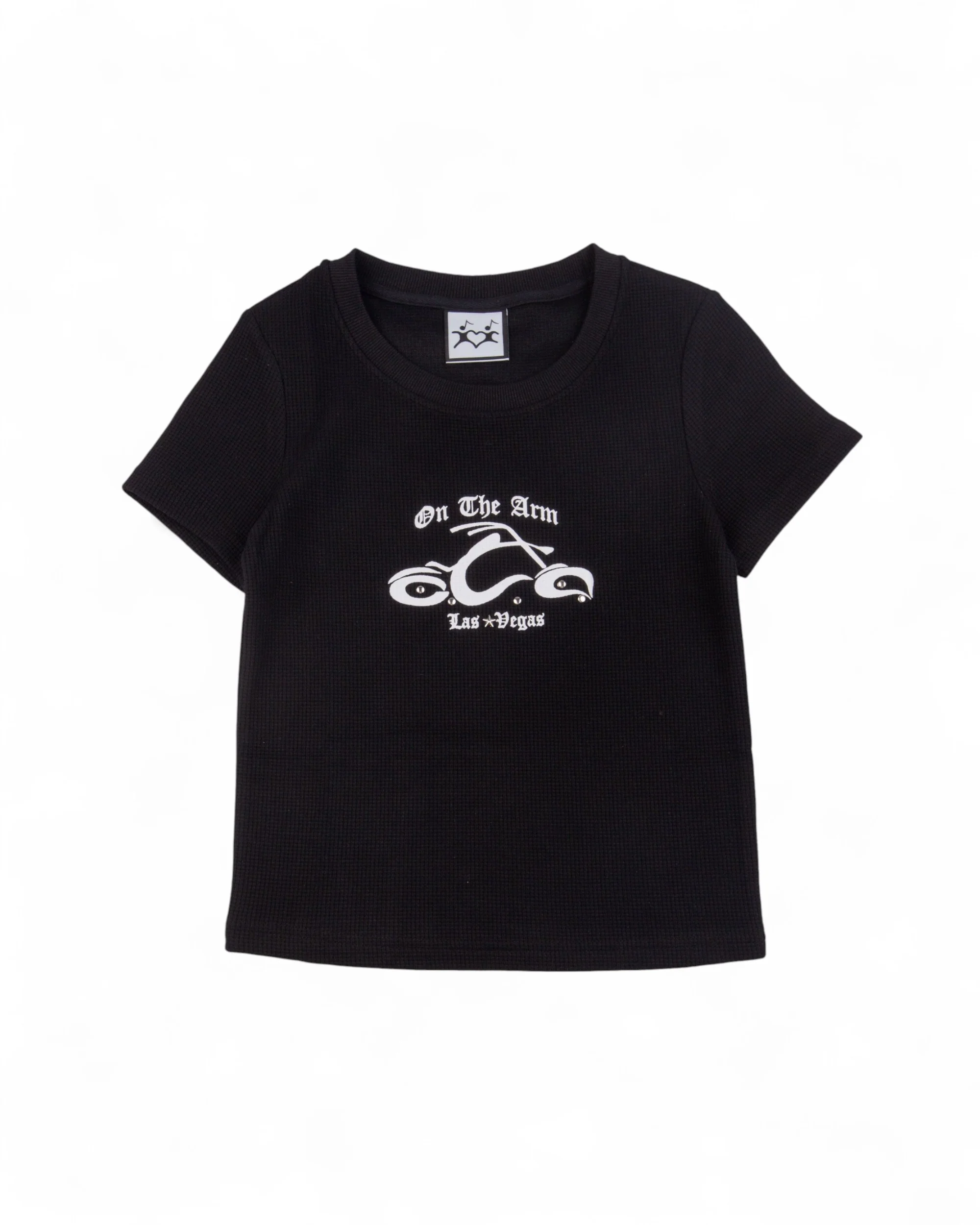OTA Black Studded Biker BB Thermal Tee