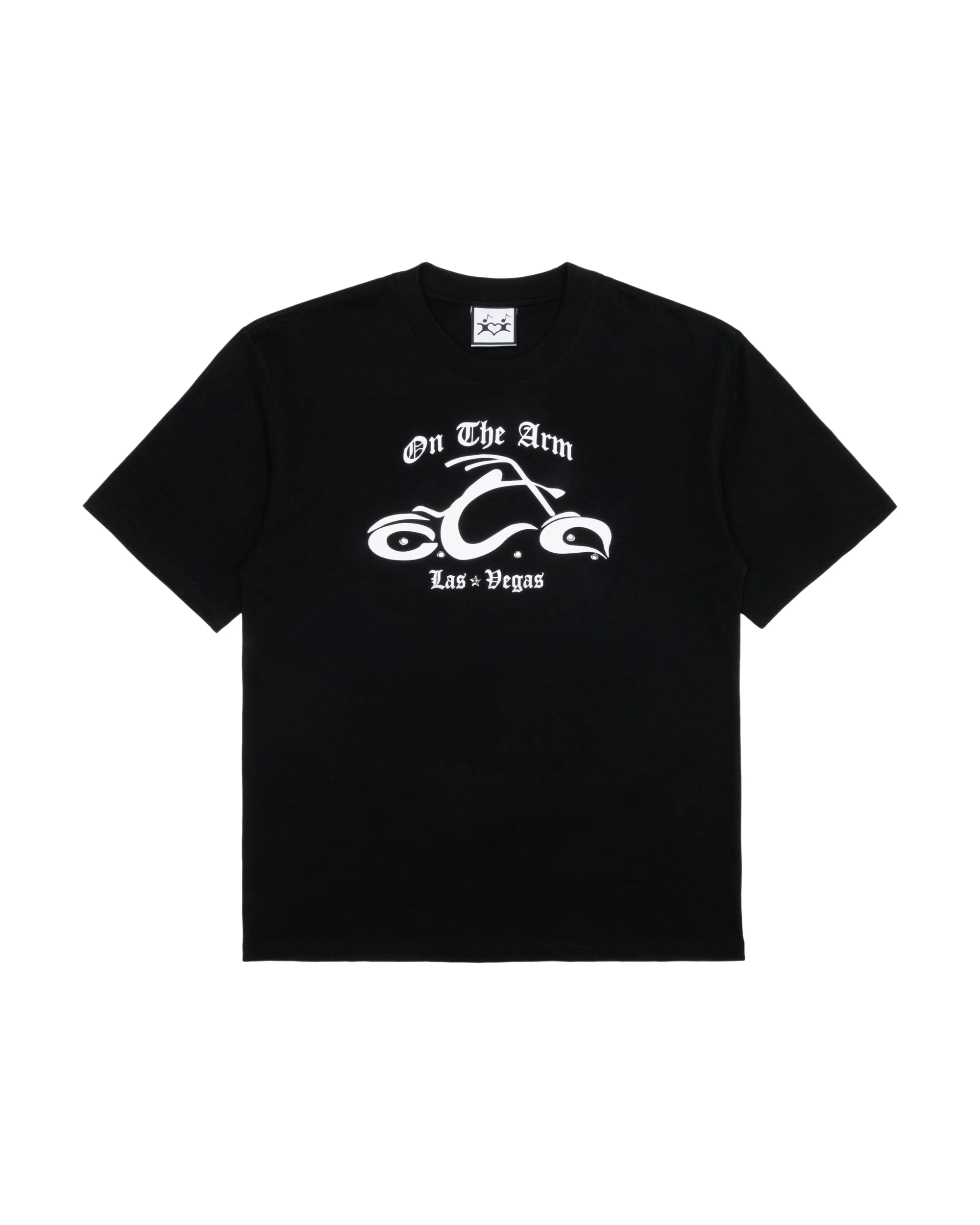 OTA Black Studded Biker Tee