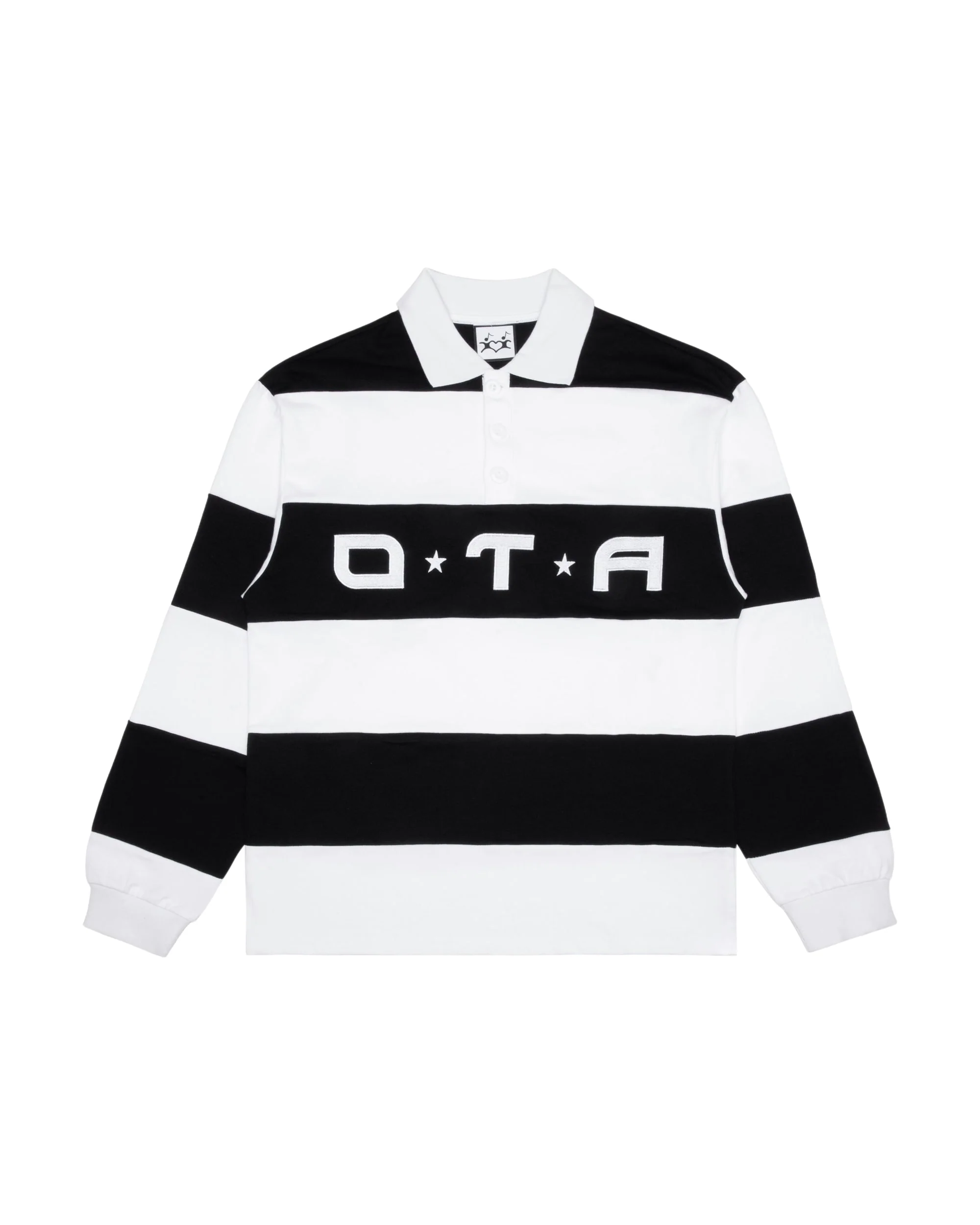 OTA Black/White Seeing Sounds Rugby Polo L/S