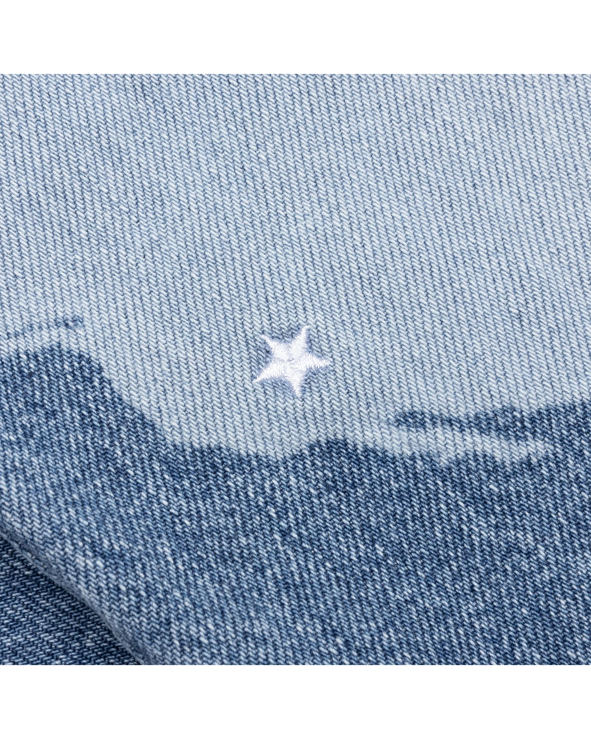 OTA Light Blue Las Vegas To The World Atlas Denim Baggy Jeans - Image 3