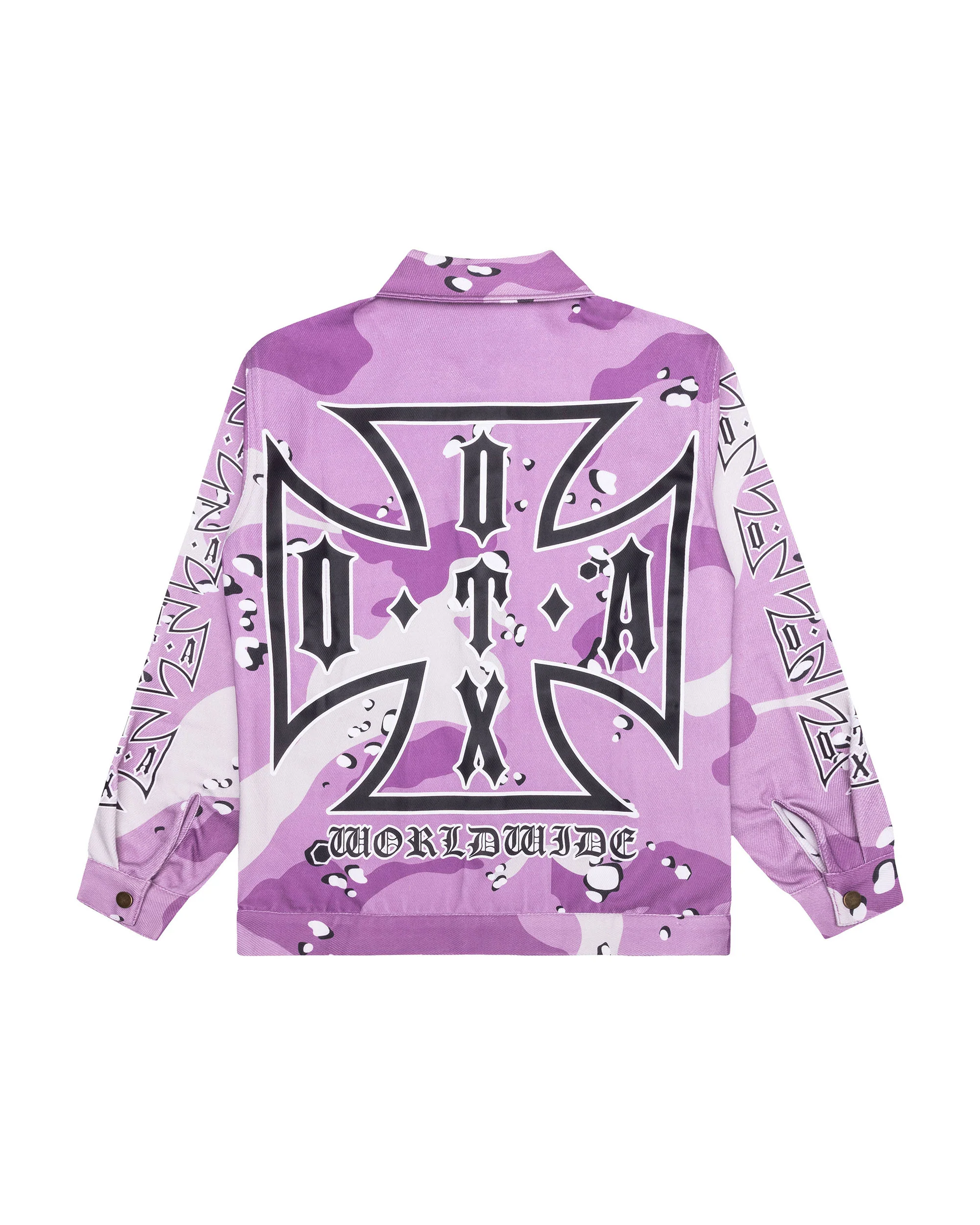 OTA & Shoreline Mafia OTX Boyz Purple Chip Camo Choppa Work Jacket - Image 2