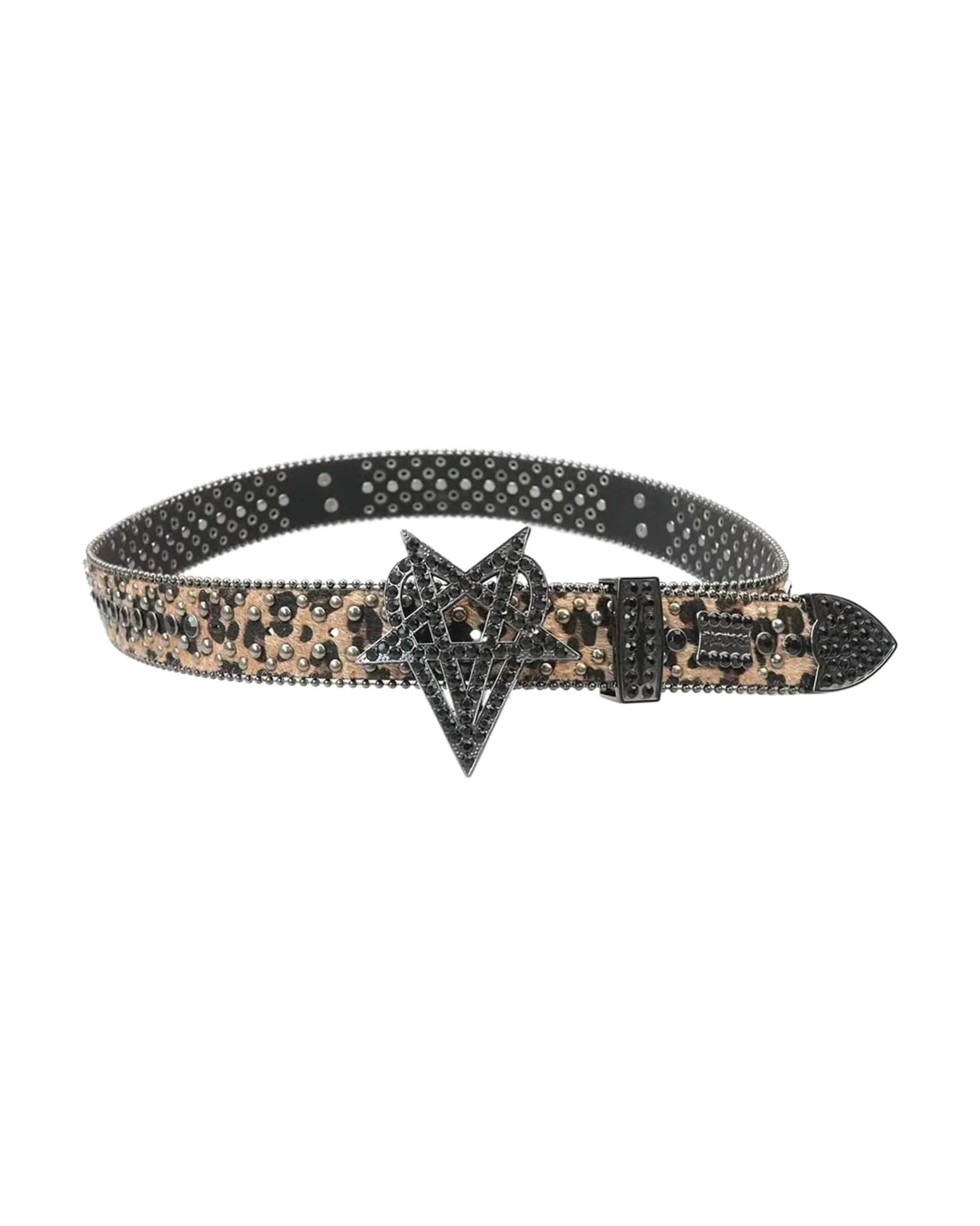 "OVD STUDDED BELT" - DRKLEOPARD - Image 2
