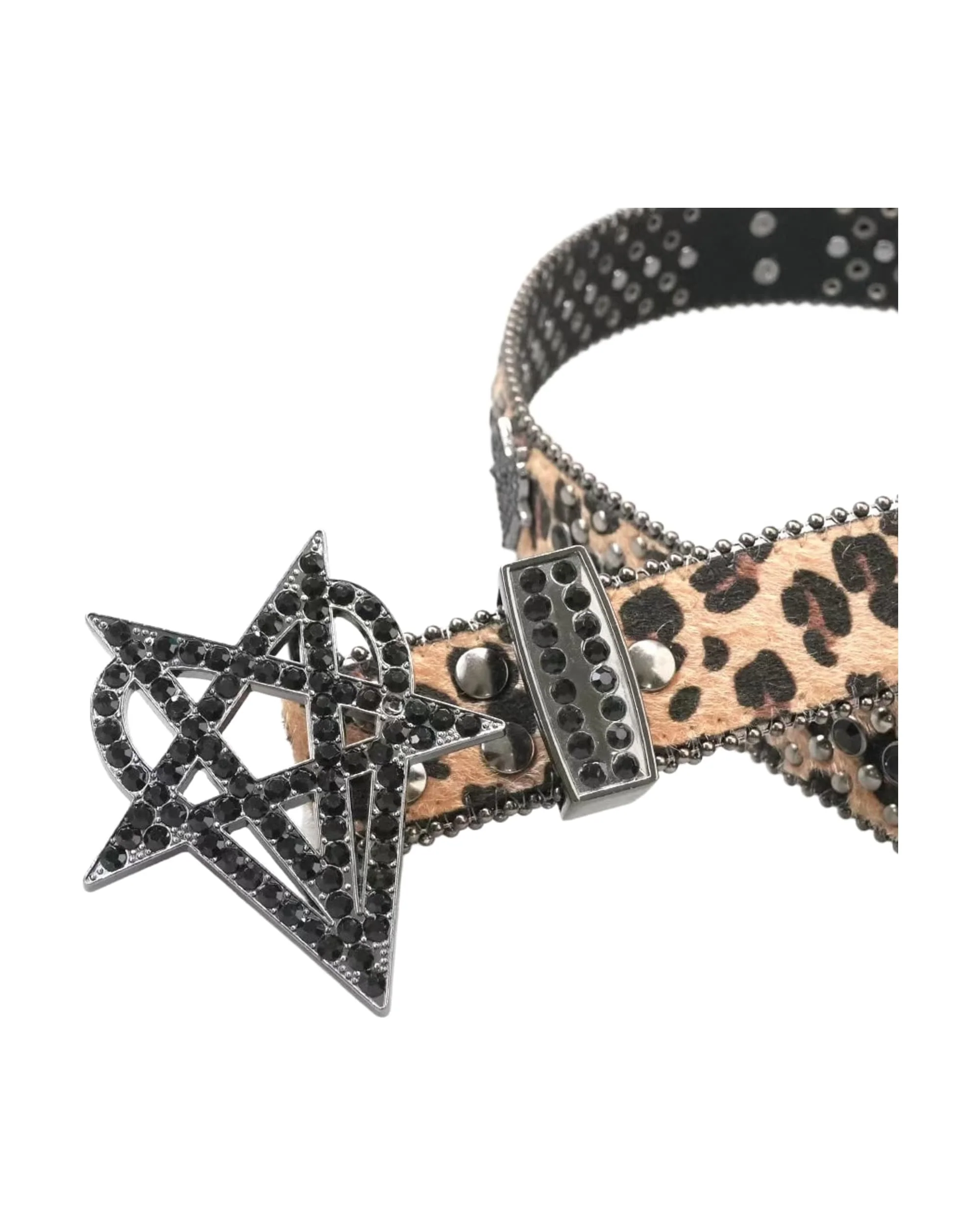"OVD STUDDED BELT" - DRKLEOPARD - Image 4