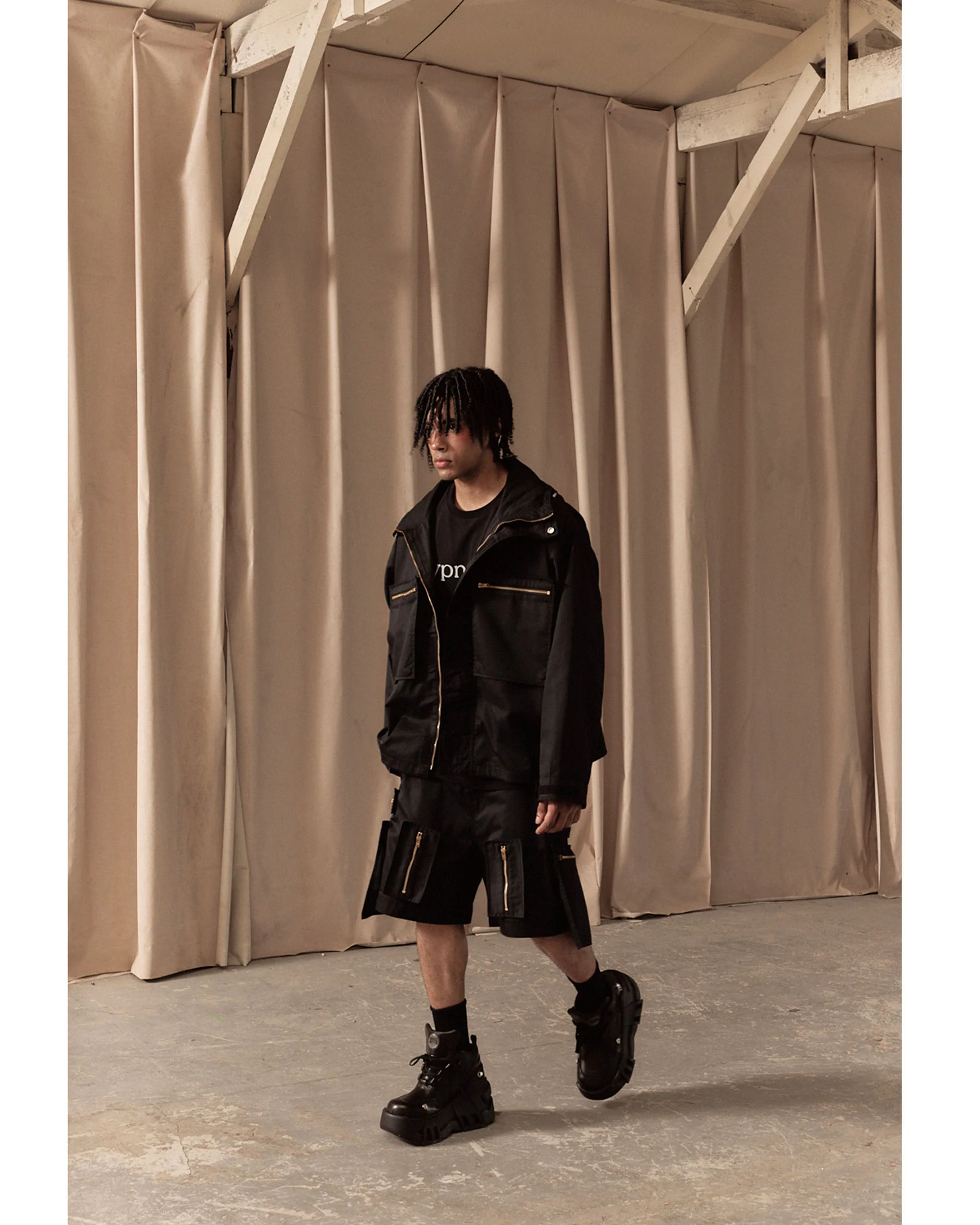 OVERSIZED HOOD JACKET / BLACK - Image 2