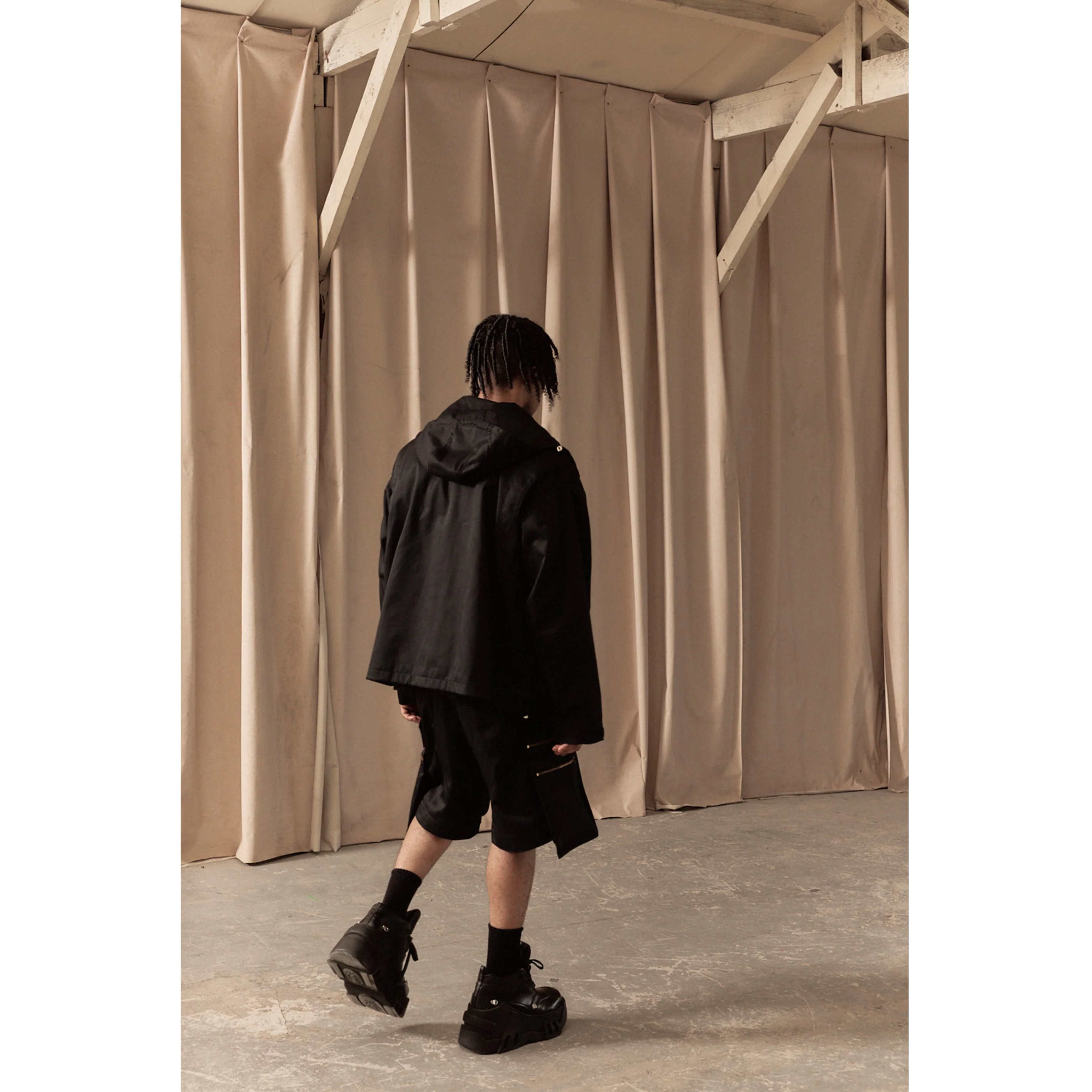 OVERSIZED HOOD JACKET / BLACK - Image 39