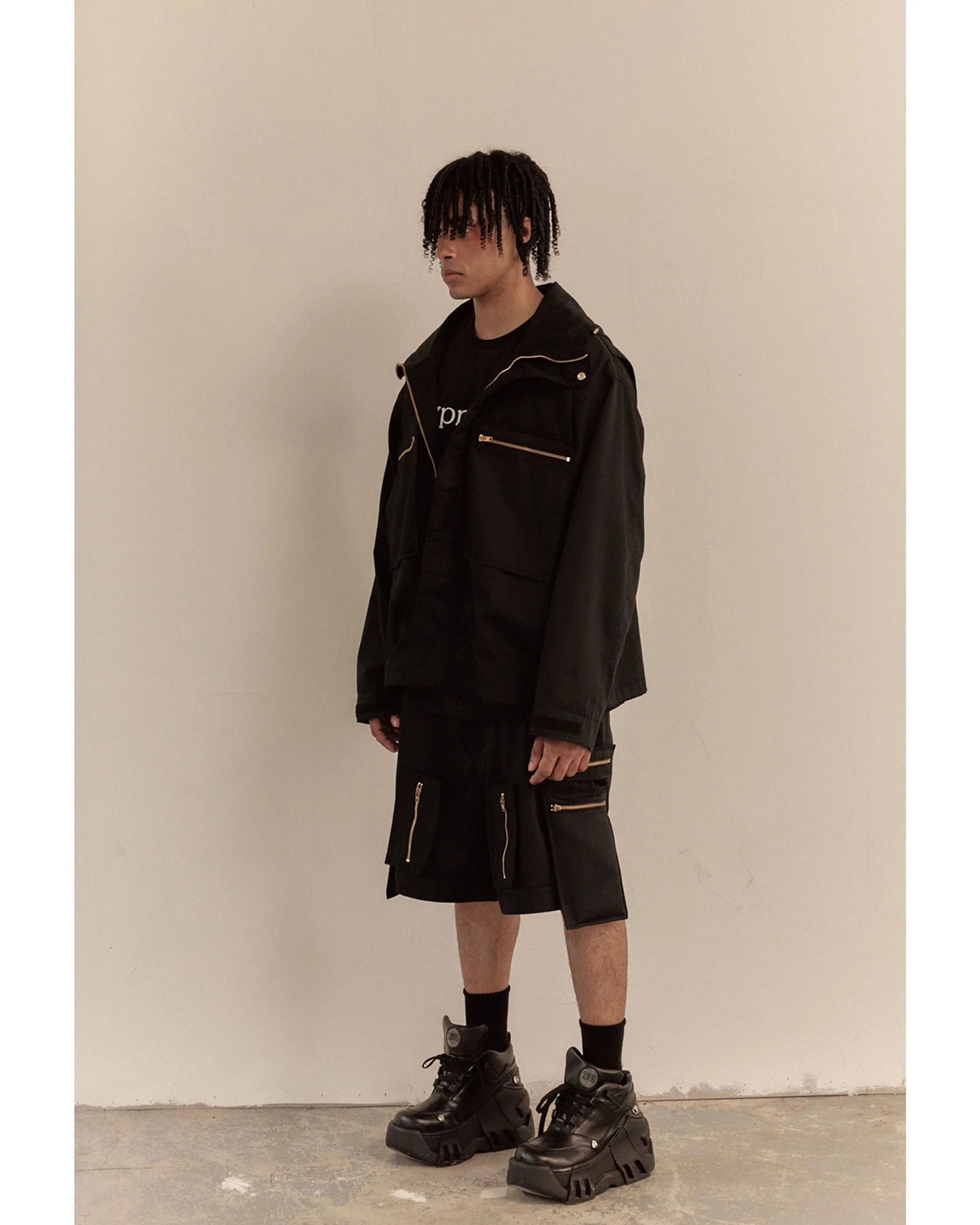 OVERSIZED HOOD JACKET / BLACK - Image 4