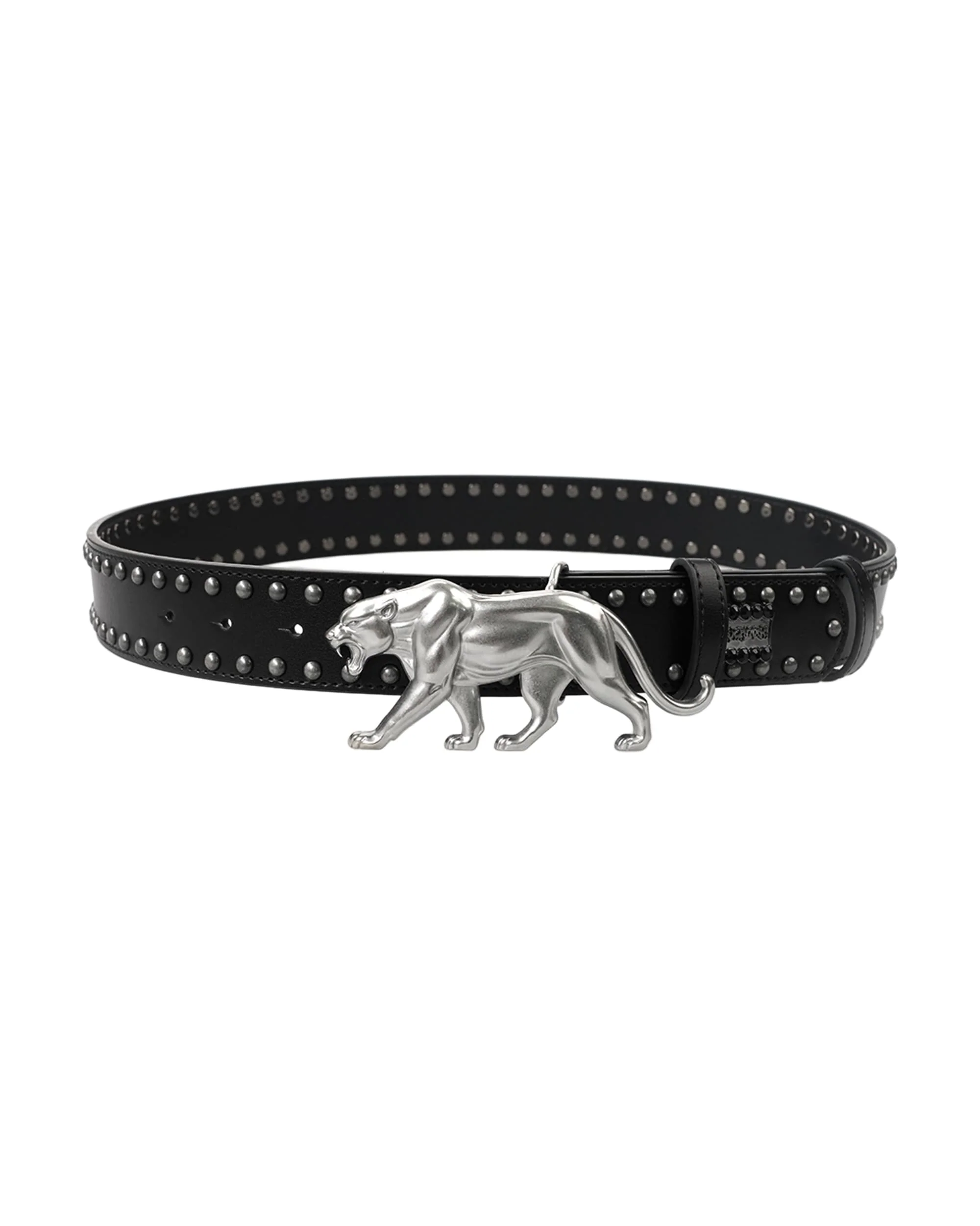 "PANTHER" BELT - BLACK LEATHER - Image 2