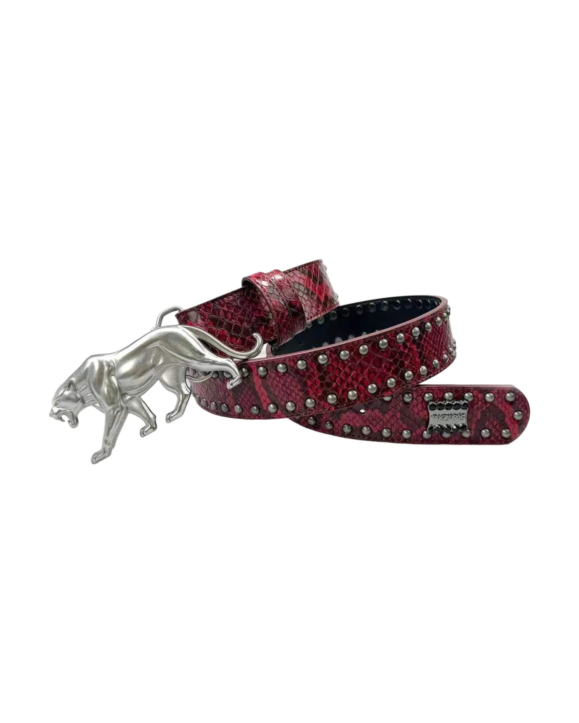 "PANTHER" BELT - BLOOD RED SNAKESKIN - Image 3
