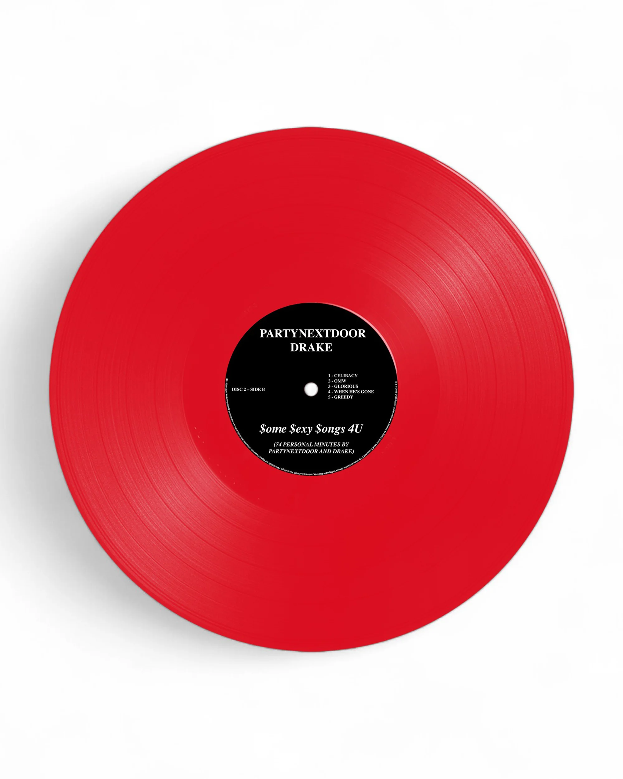 PARTYNEXTDOOR & Drake - $ome $exy $ongs 4 U - LP (Opaque Red) - Image 7