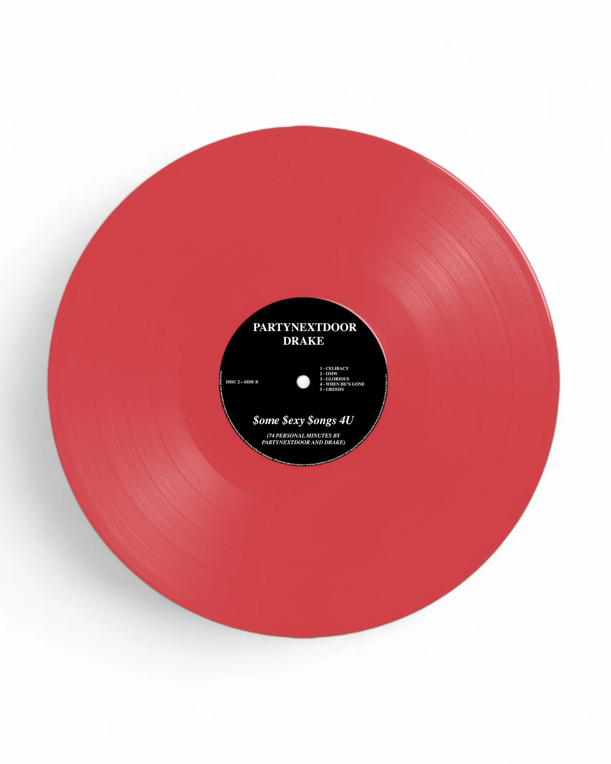 PARTYNEXTDOOR & Drake - $ome $exy $ongs 4 U - LP (Translucent Red) - Image 5
