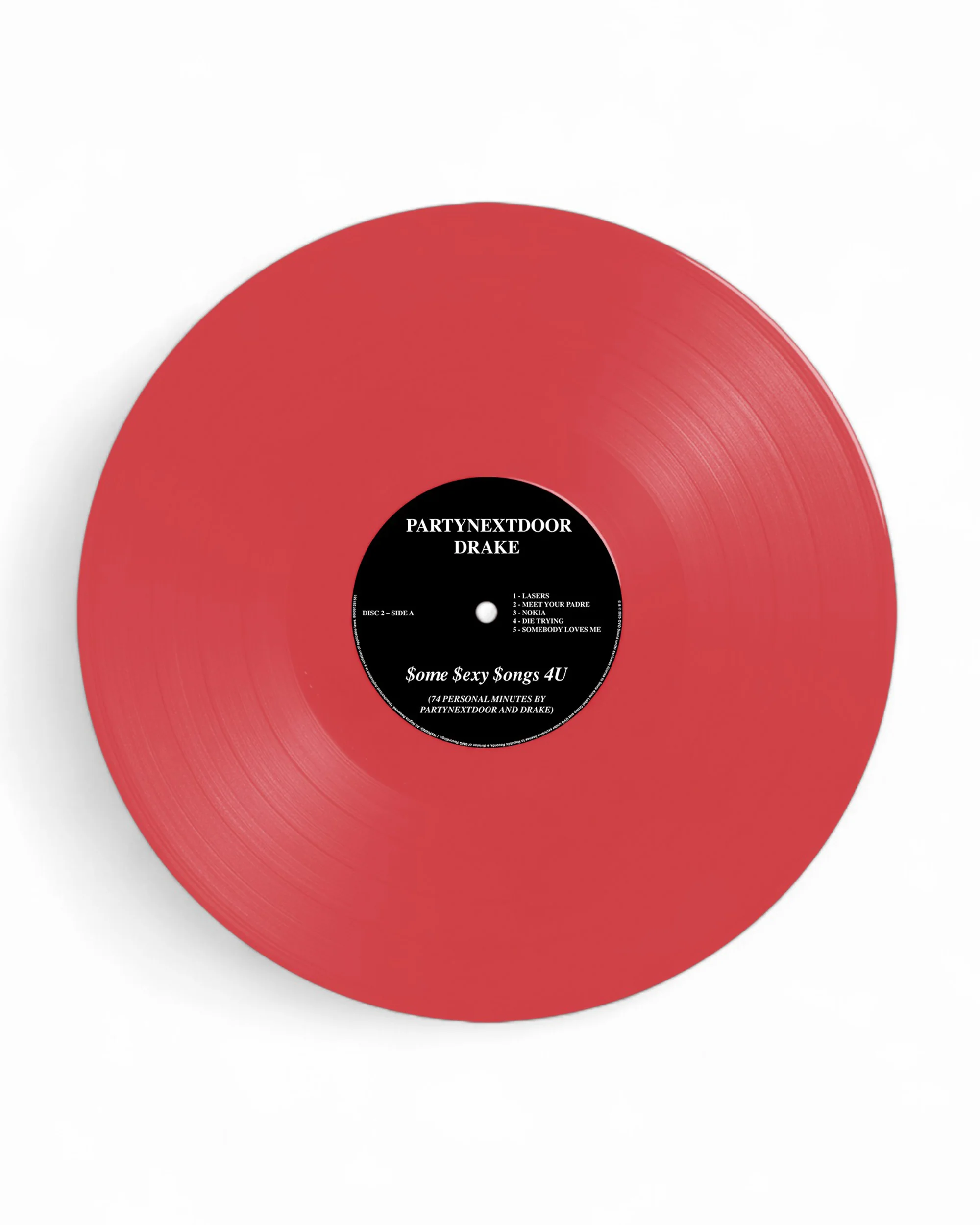 PARTYNEXTDOOR & Drake - $ome $exy $ongs 4 U - LP (Translucent Red) - Image 6