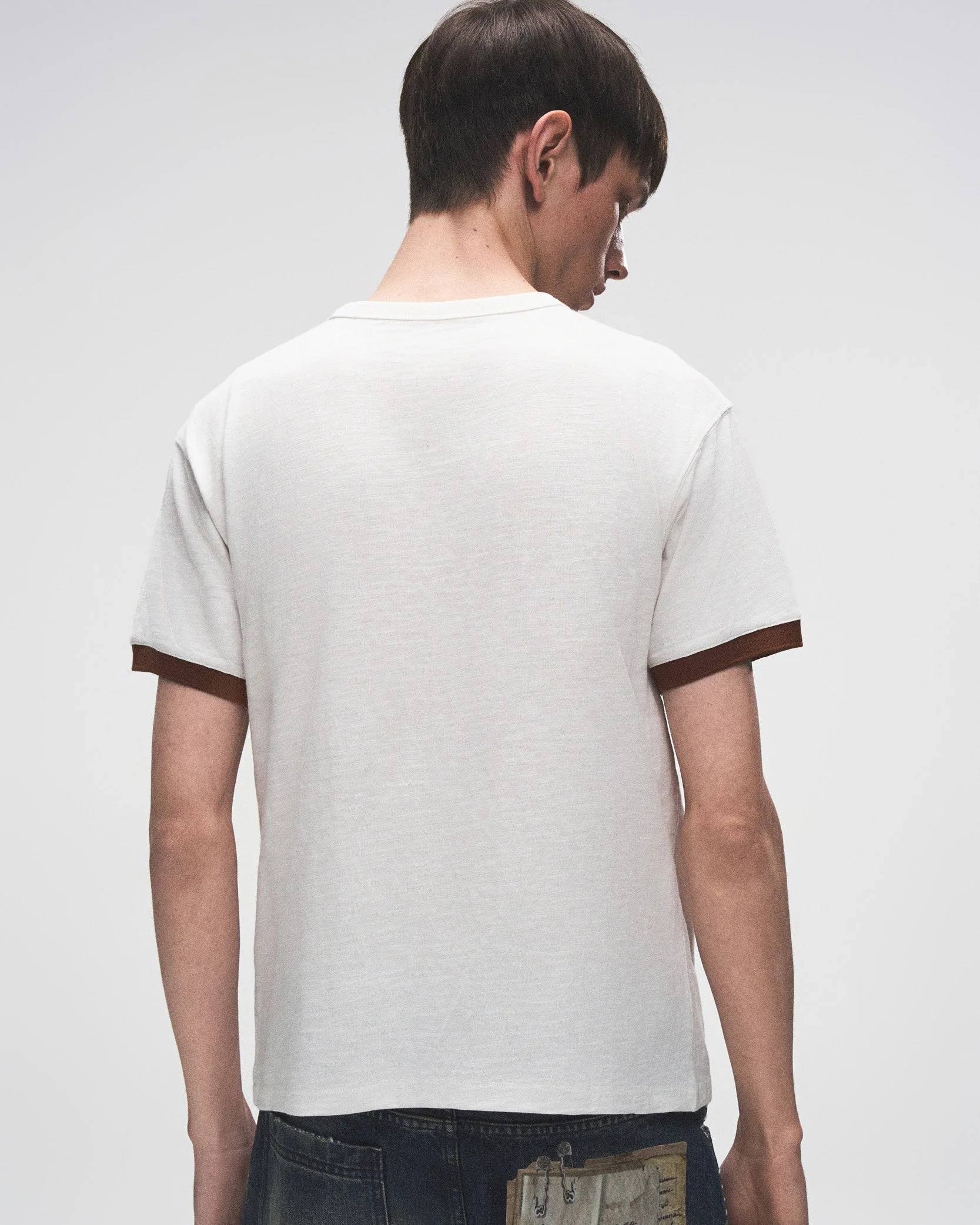 Pearl Patchwork T-Shirt IN WHT - Image 8