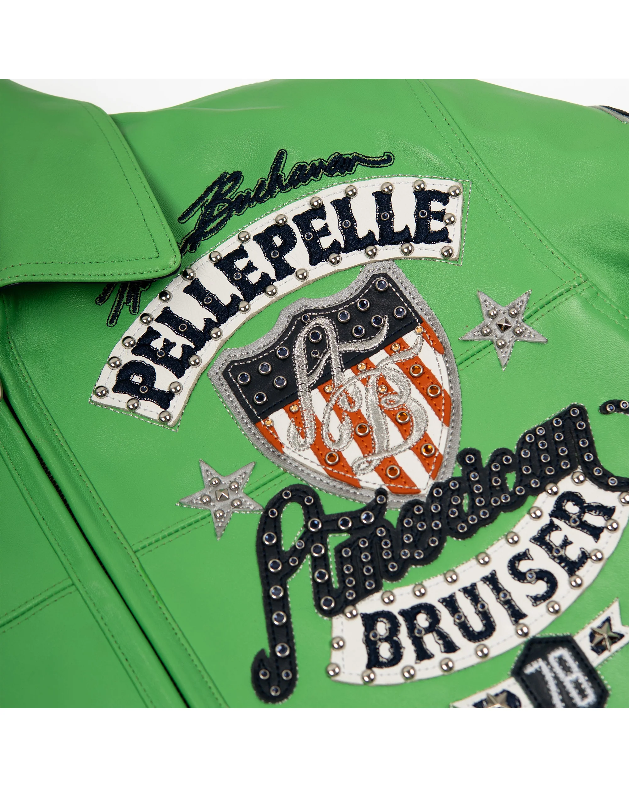 Pelle Pelle American Bruiser Plush Jacket - Green - Image 9