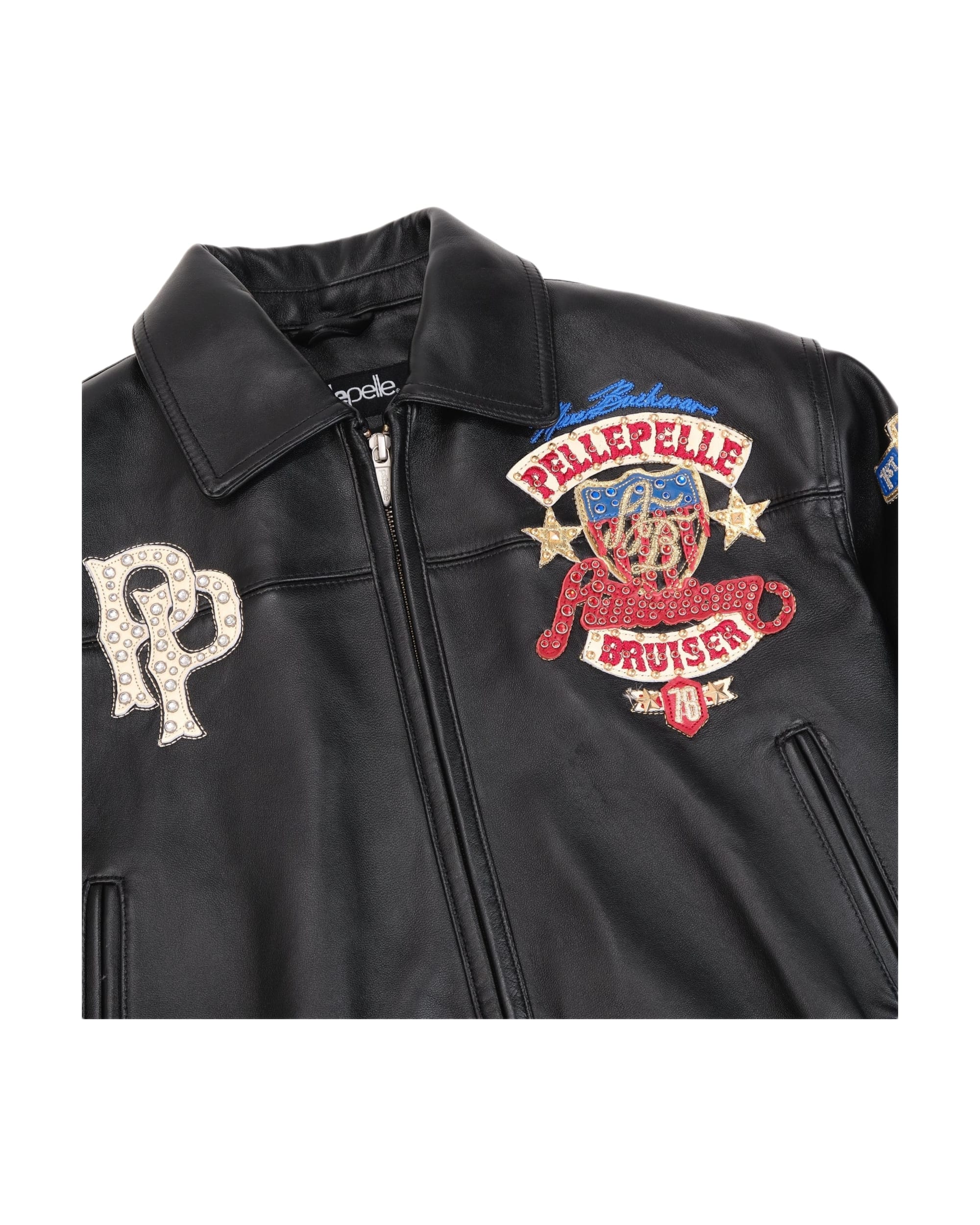 Pelle Pelle American Bruiser Plush Womens Crop Jacket - Image 4