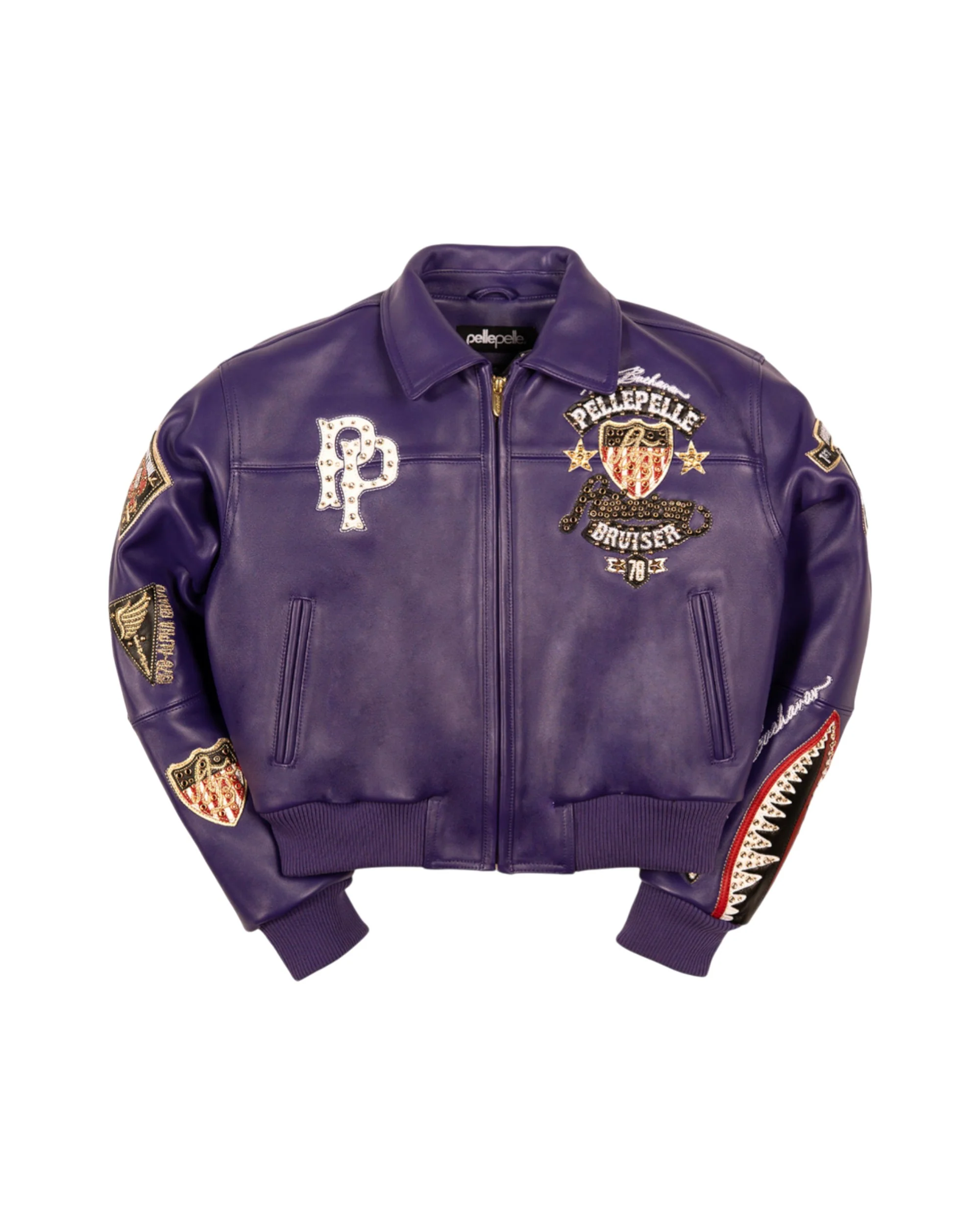 American Bruiser Plush Womens Crop Jacket - Purple