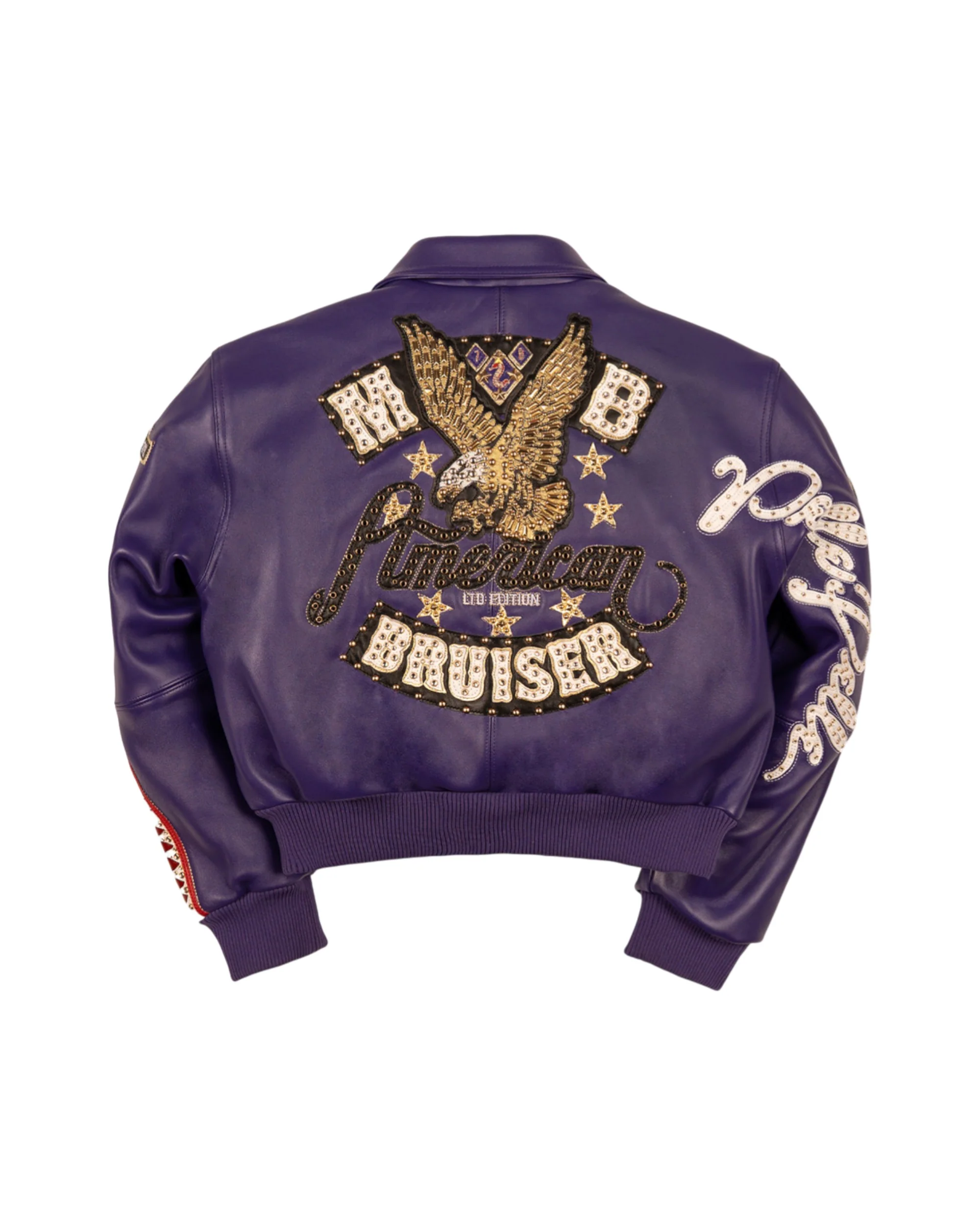 American Bruiser Plush Womens Crop Jacket - Purple - Image 2